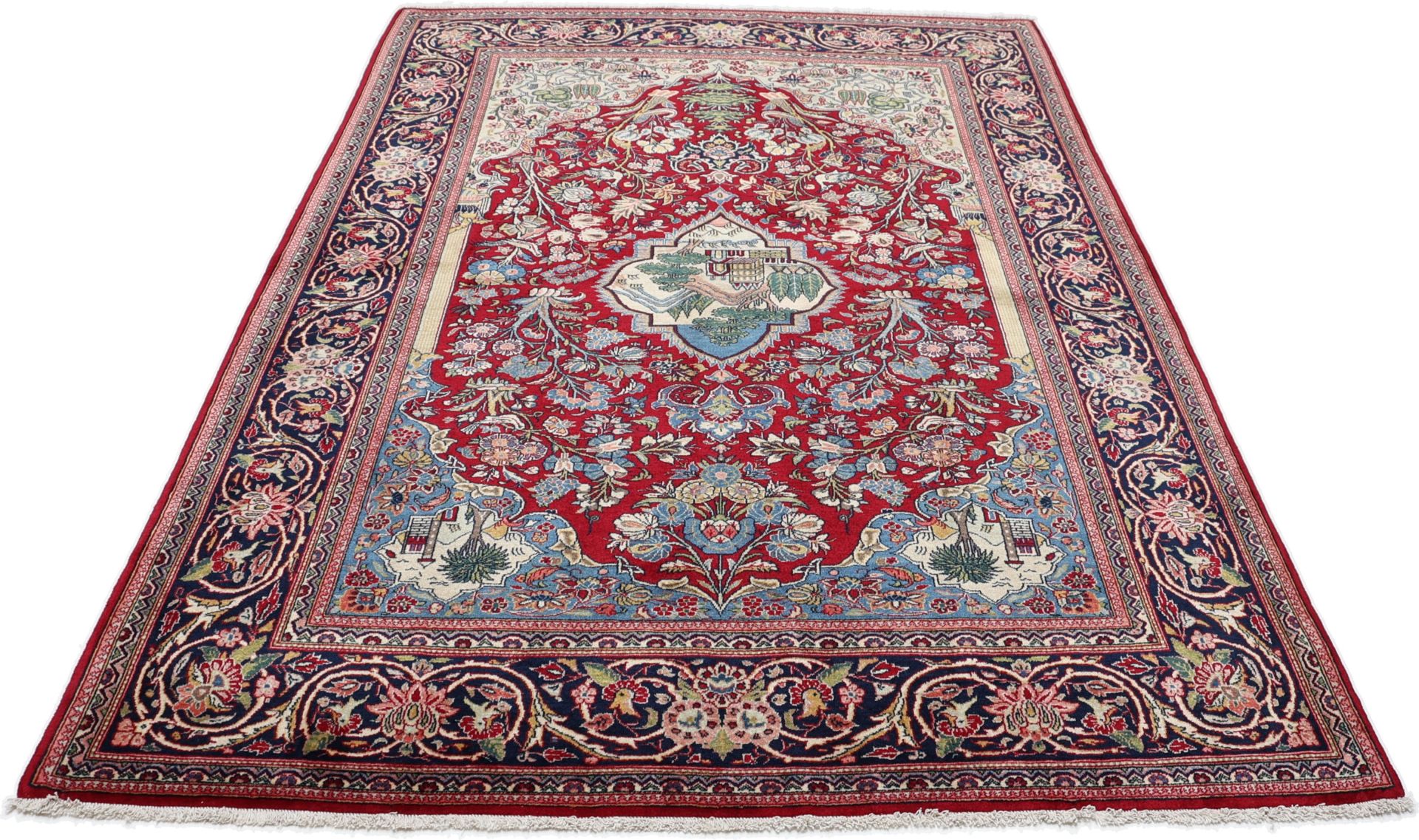 Kashan Perserteppich aus Iran, 134 × 205 cm