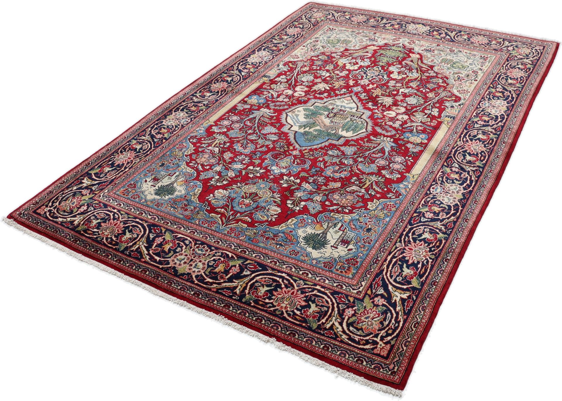 Kashan Perserteppich aus Iran, 134 × 205 cm