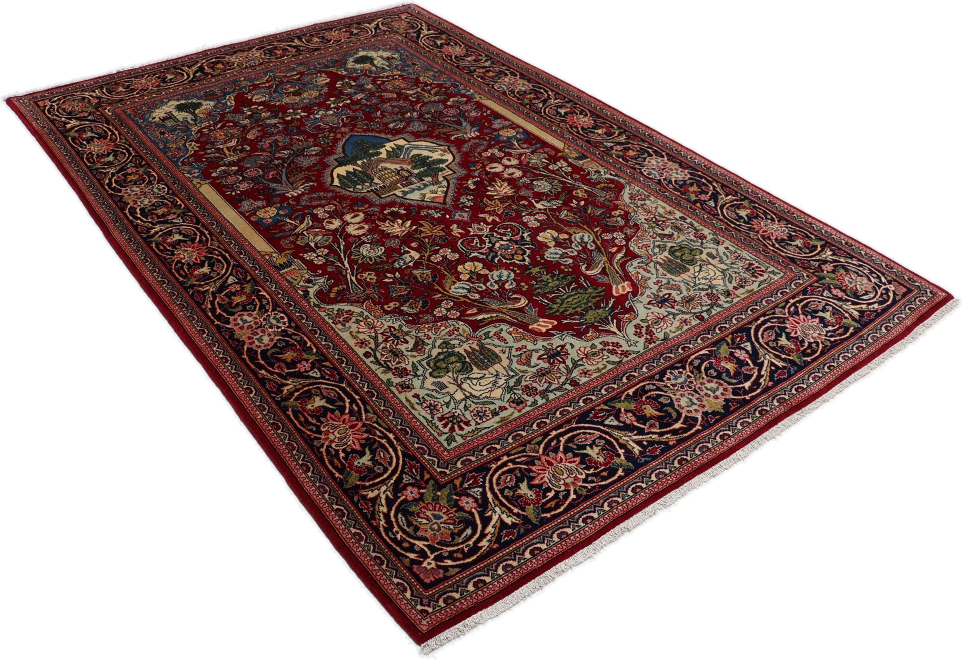 Kashan Perserteppich aus Iran, 134 × 205 cm