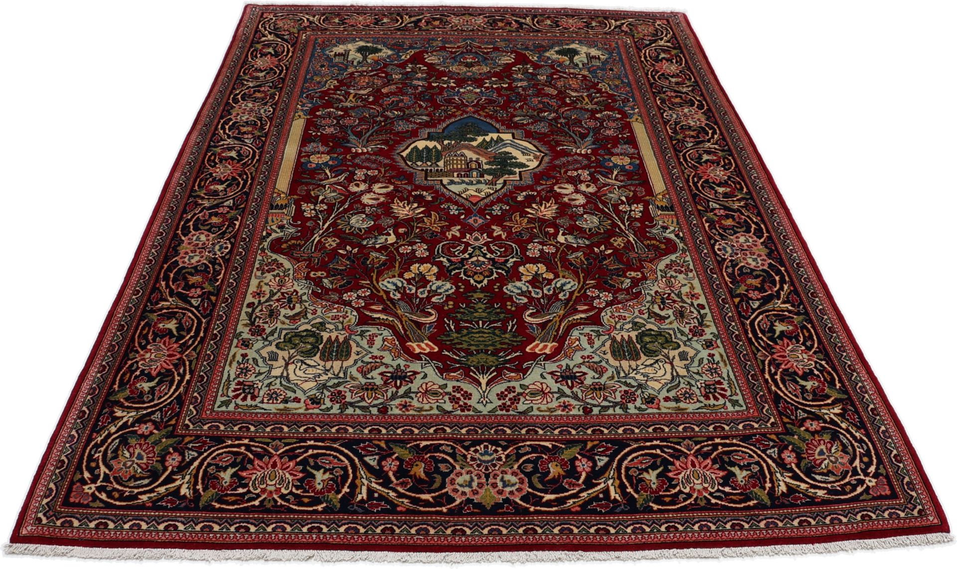 Kashan Perserteppich aus Iran, 134 × 205 cm