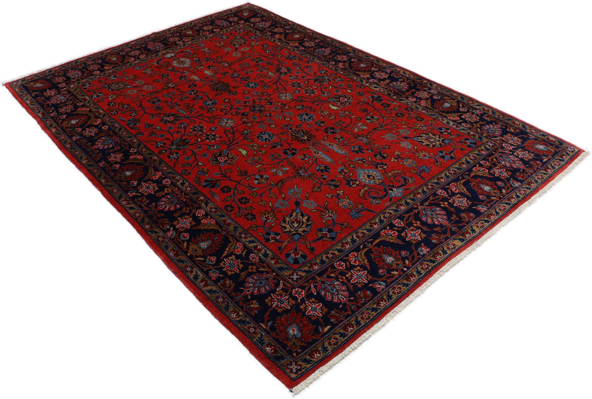Antiker Sarough Perserteppich, 130 × 190 cm, Wolle