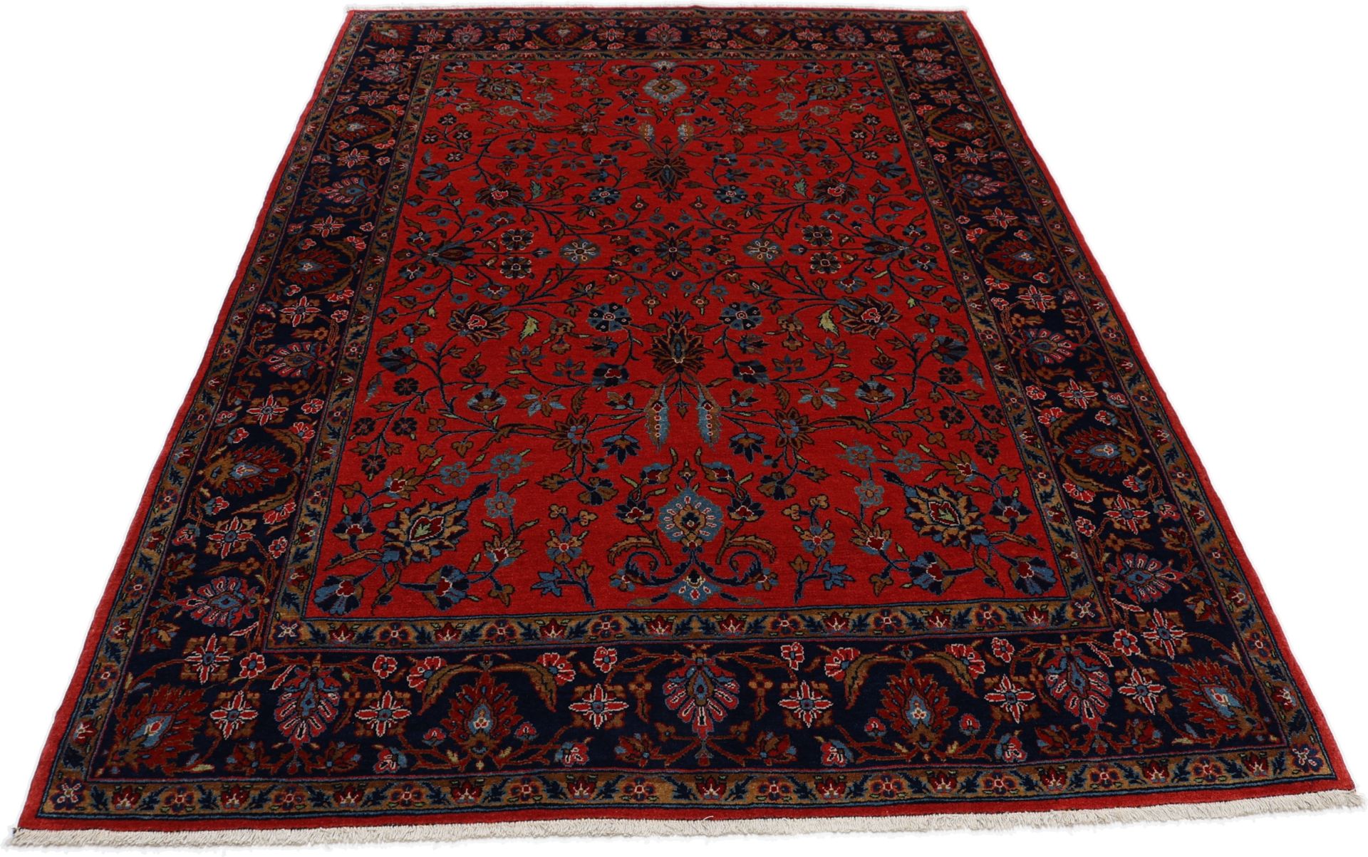 Antiker Sarough Perserteppich, 130 × 190 cm, Wolle