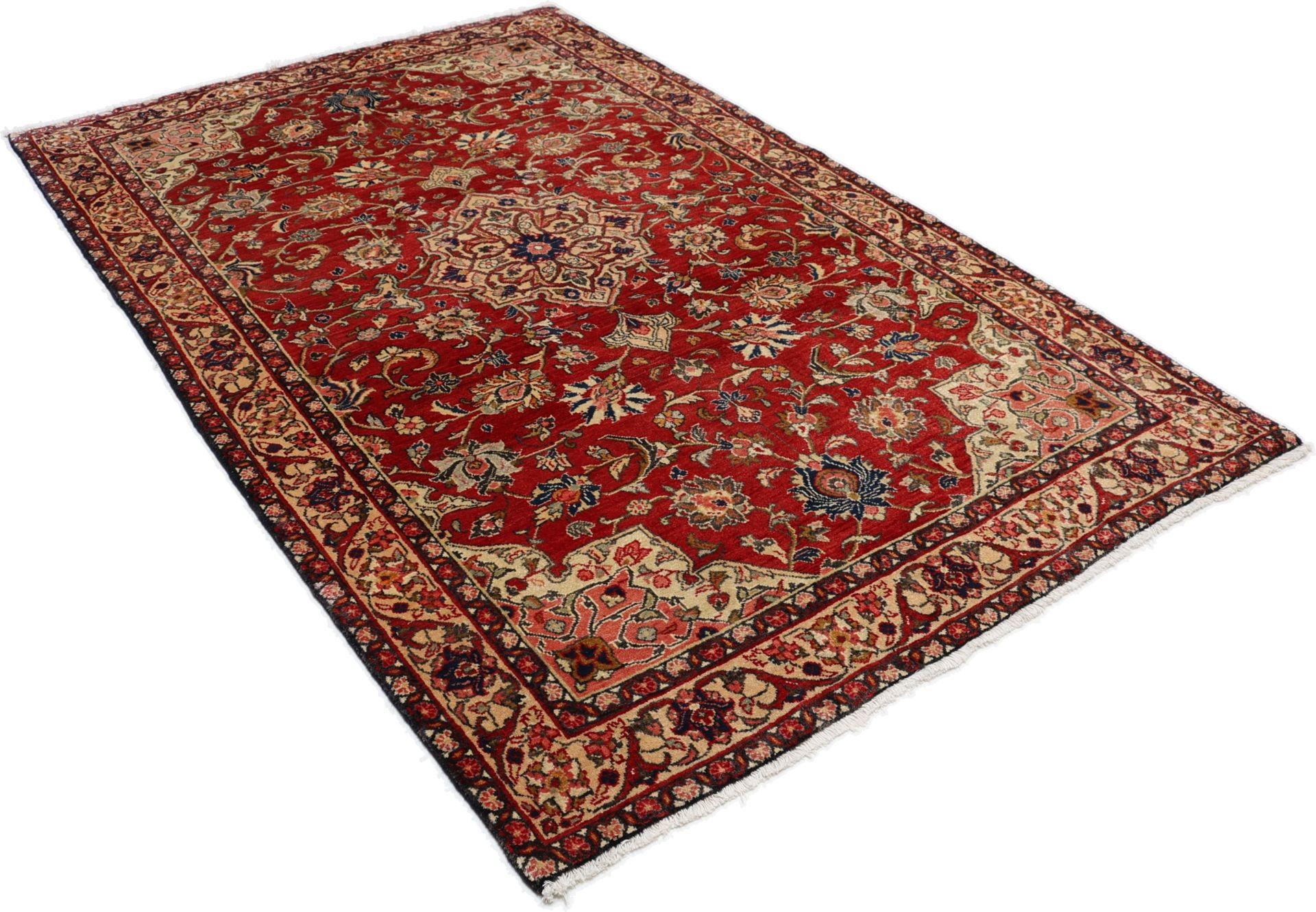 Sarough Perserteppich 135 × 210 cm aus Wolle, handgeknüpft