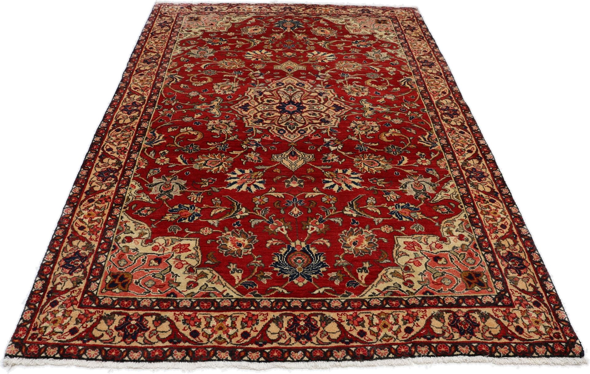 Sarough Perserteppich 135 × 210 cm aus Wolle, handgeknüpft