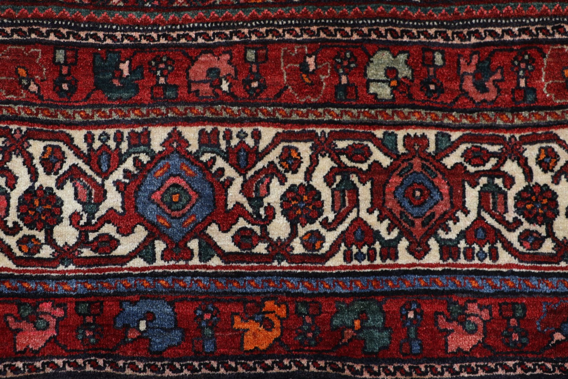 Bijar Perserteppich antik, 257 × 360 cm, Wolle