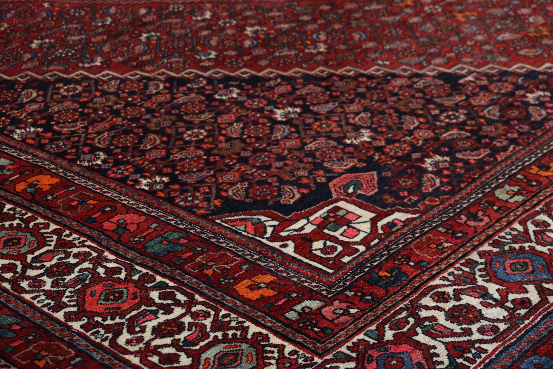 Bijar Perserteppich antik, 257 × 360 cm, Wolle