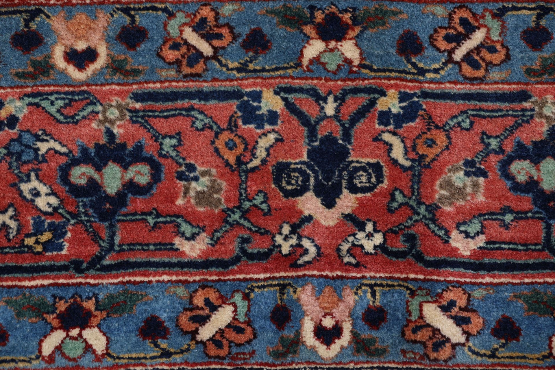 Täbriz Perserteppich antik, 203 × 263 cm, Wolle & Seide