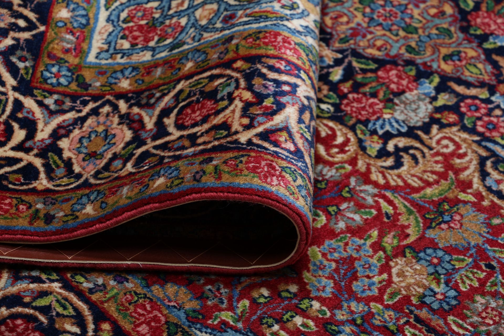 Kerman Perserteppich 135 × 223 cm aus Wolle, handgeknüpft