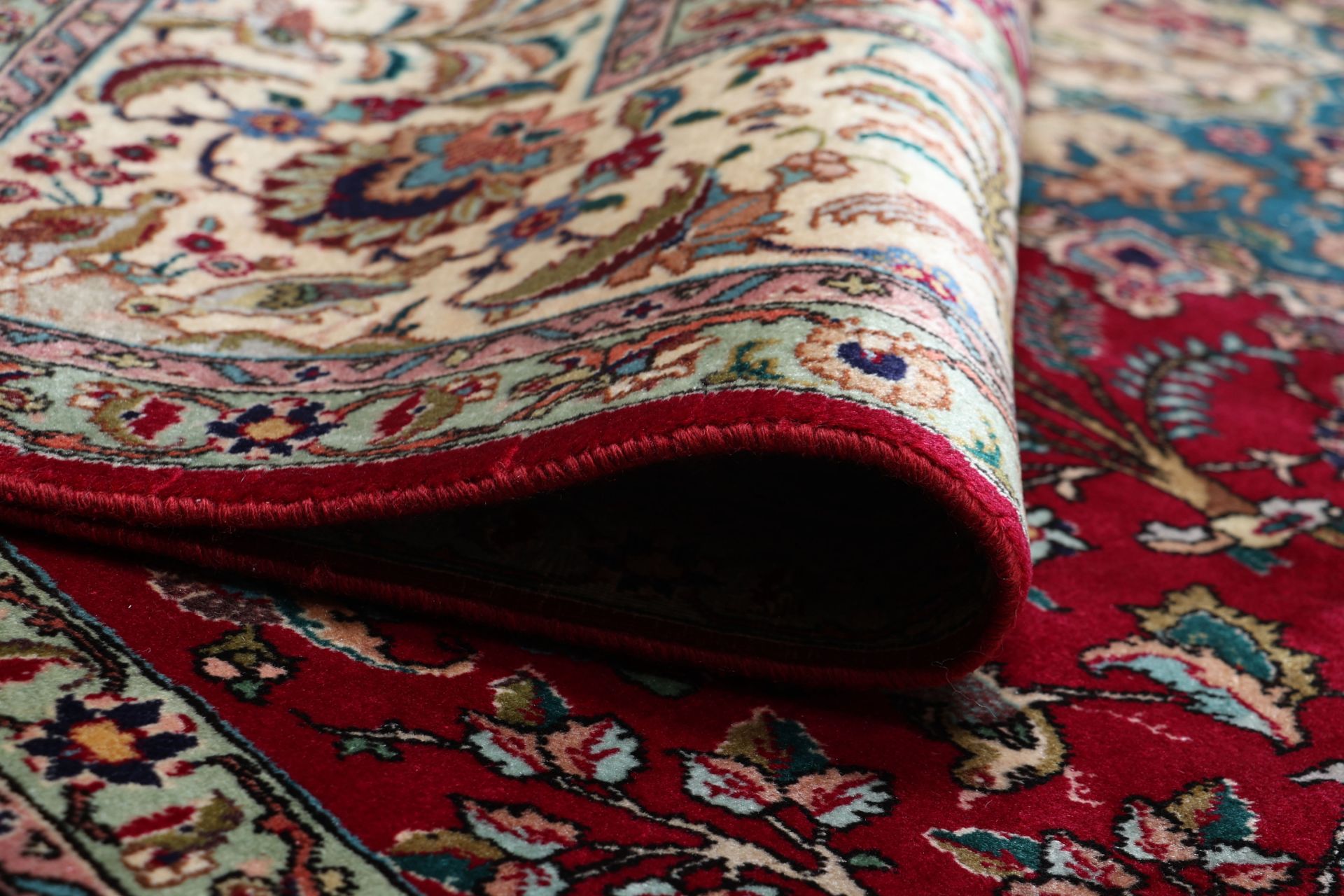 Handgeknüpfter Täbriz Perserteppich, 240 × 345 cm, Wolle