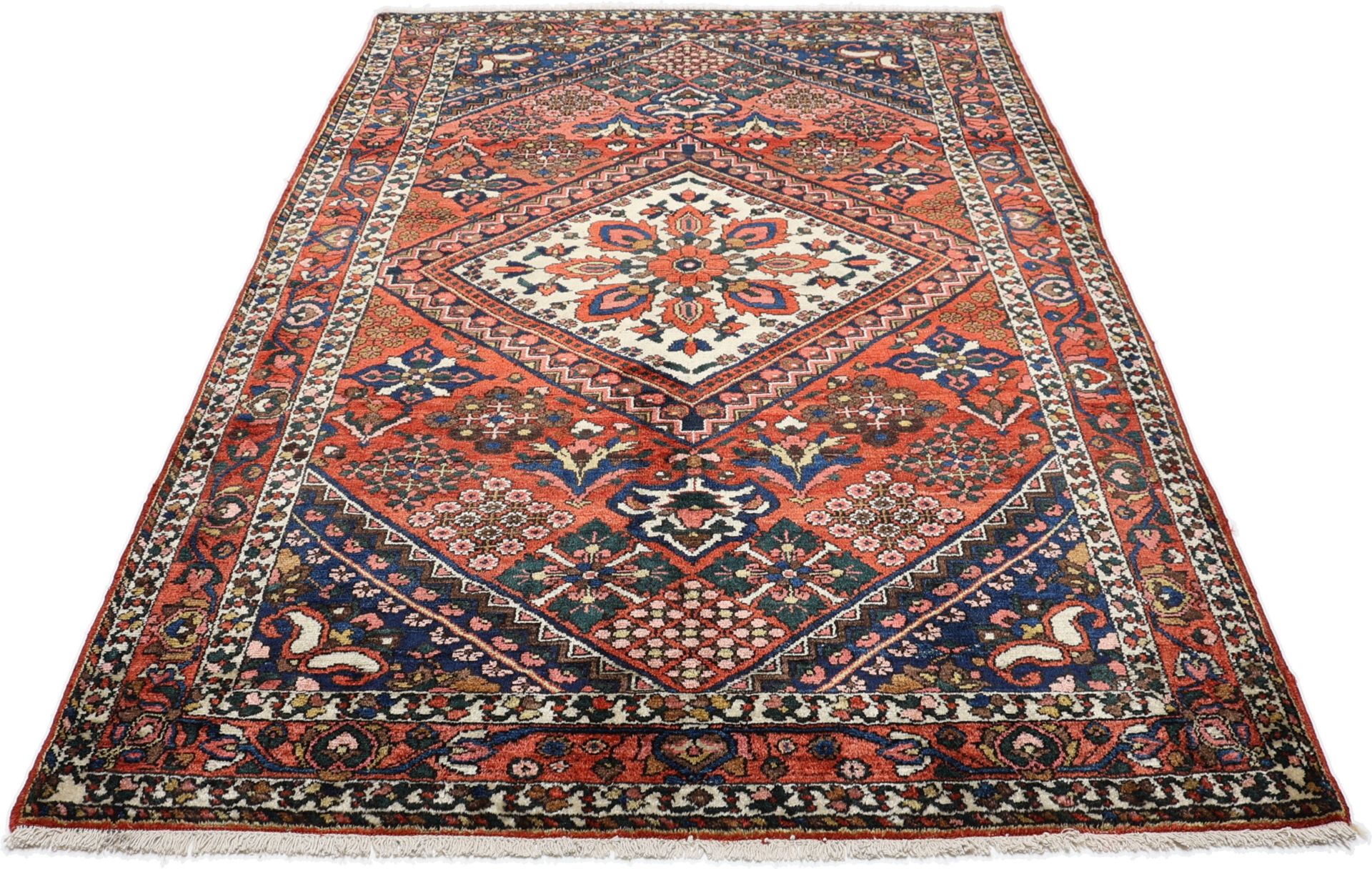 Antiker Bakhtiari Perserteppich, 142 × 220 cm, Wolle