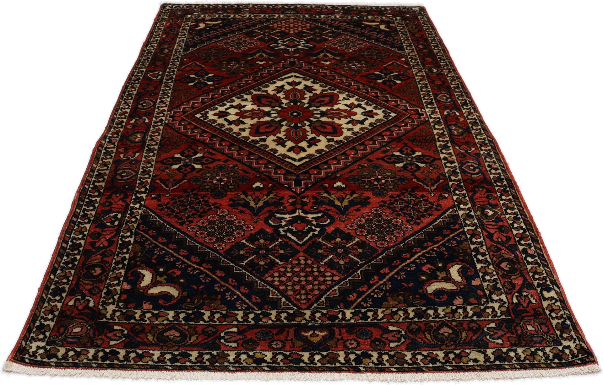 Antiker Bakhtiari Perserteppich, 142 × 220 cm, Wolle