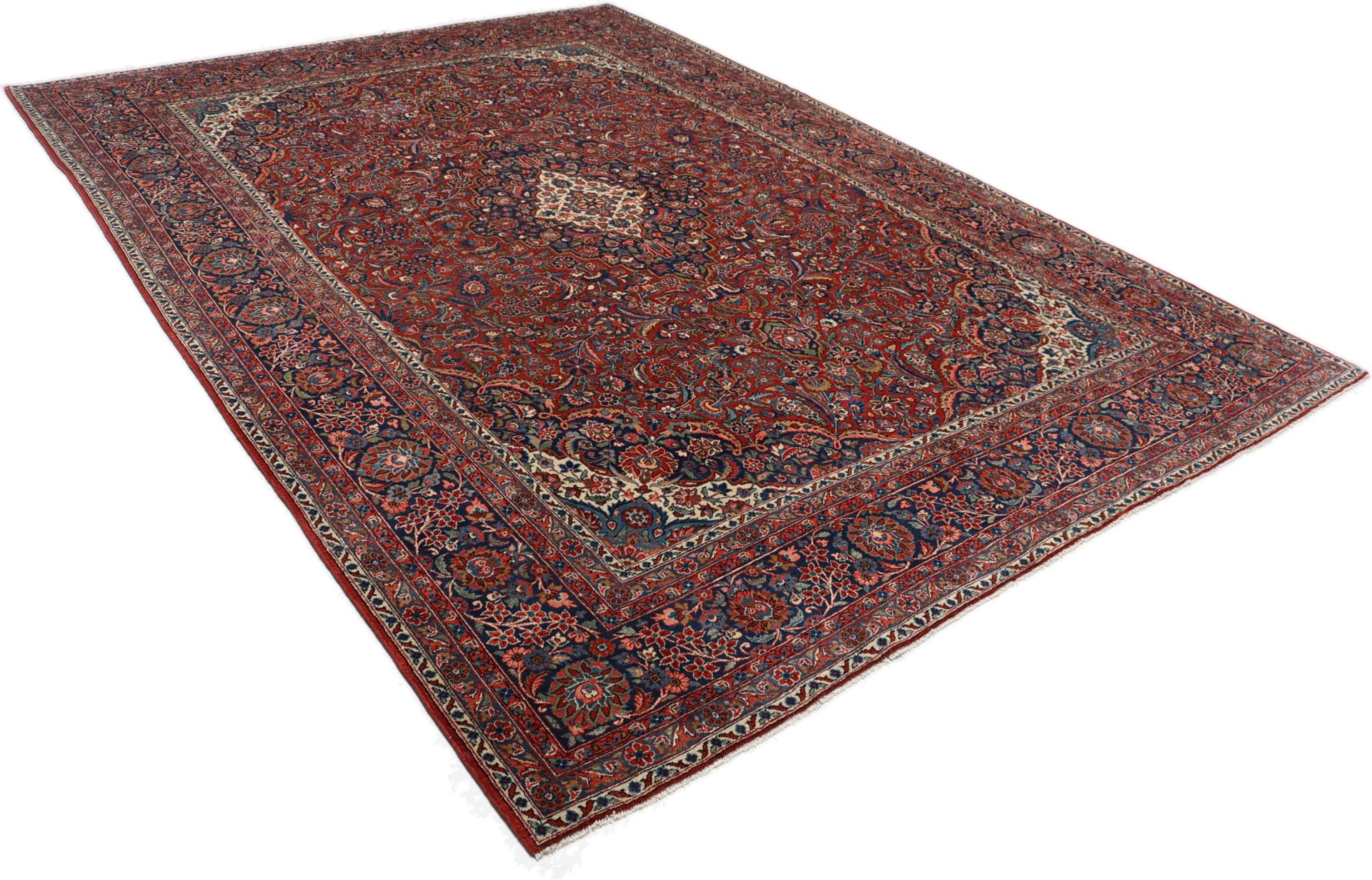Kashan Perserteppich antik, 270 × 370 cm, Wolle
