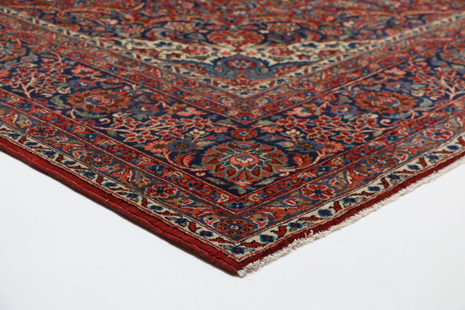 Kashan Perserteppich antik, 270 × 370 cm, Wolle