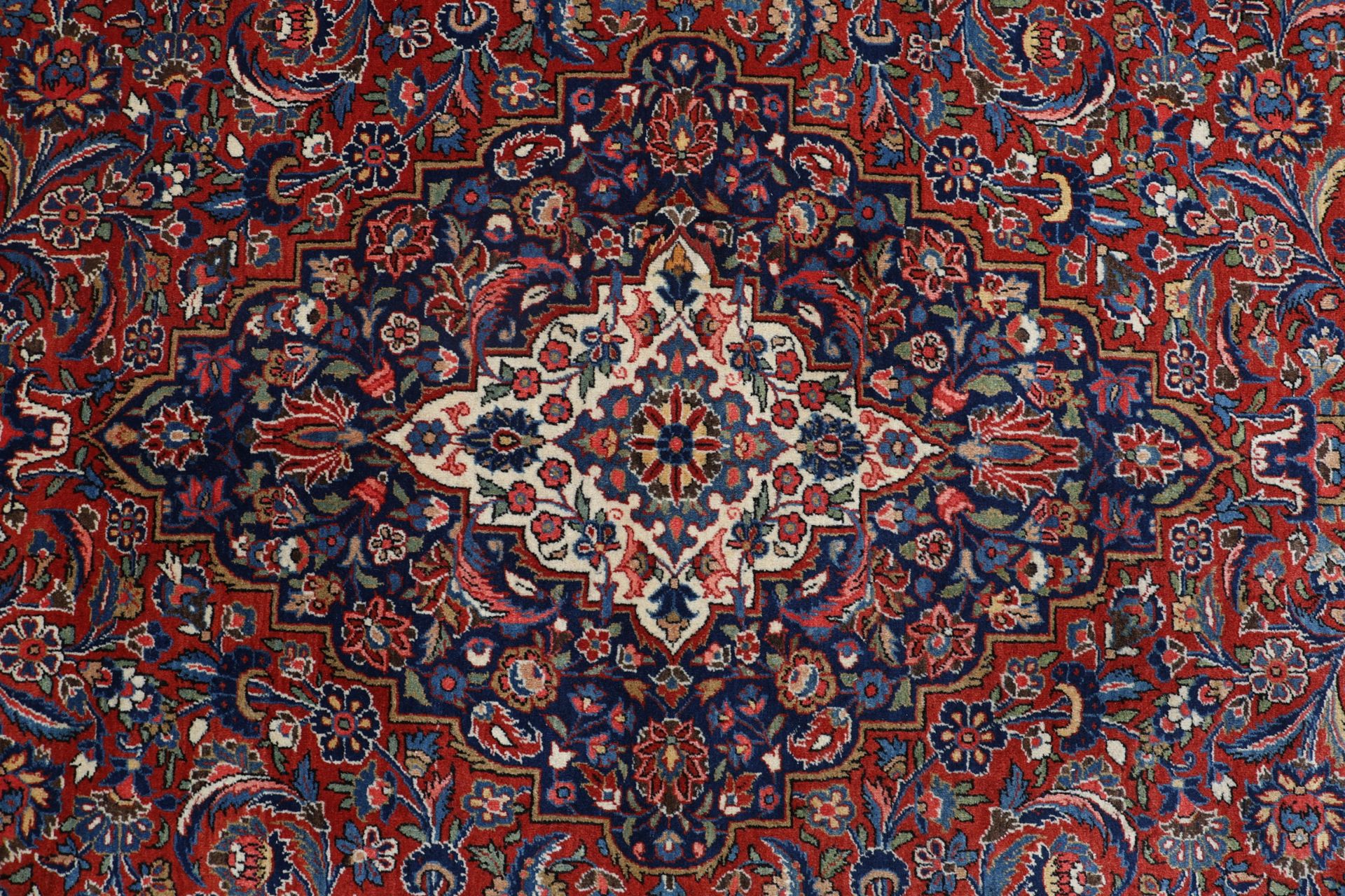 Kashan Perserteppich antik, 270 × 370 cm, Wolle