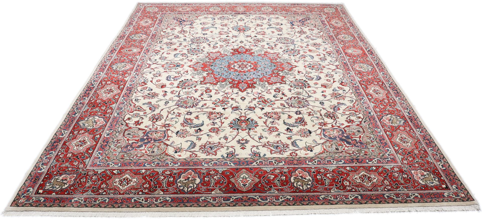 perserteppich-sarough-270-x-362-cm-schurwolle-handgeknupft-vintage-9 Handgeknüpfter Sarough Perserteppich 270 × 362 cm