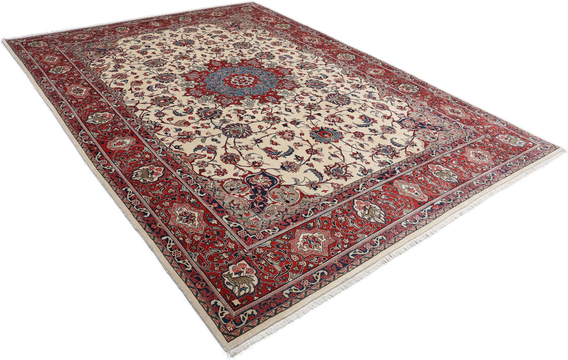 perserteppich-sarough-270-x-362-cm-schurwolle-handgeknupft-vintage-12 Handgeknüpfter Sarough Perserteppich 270 × 362 cm