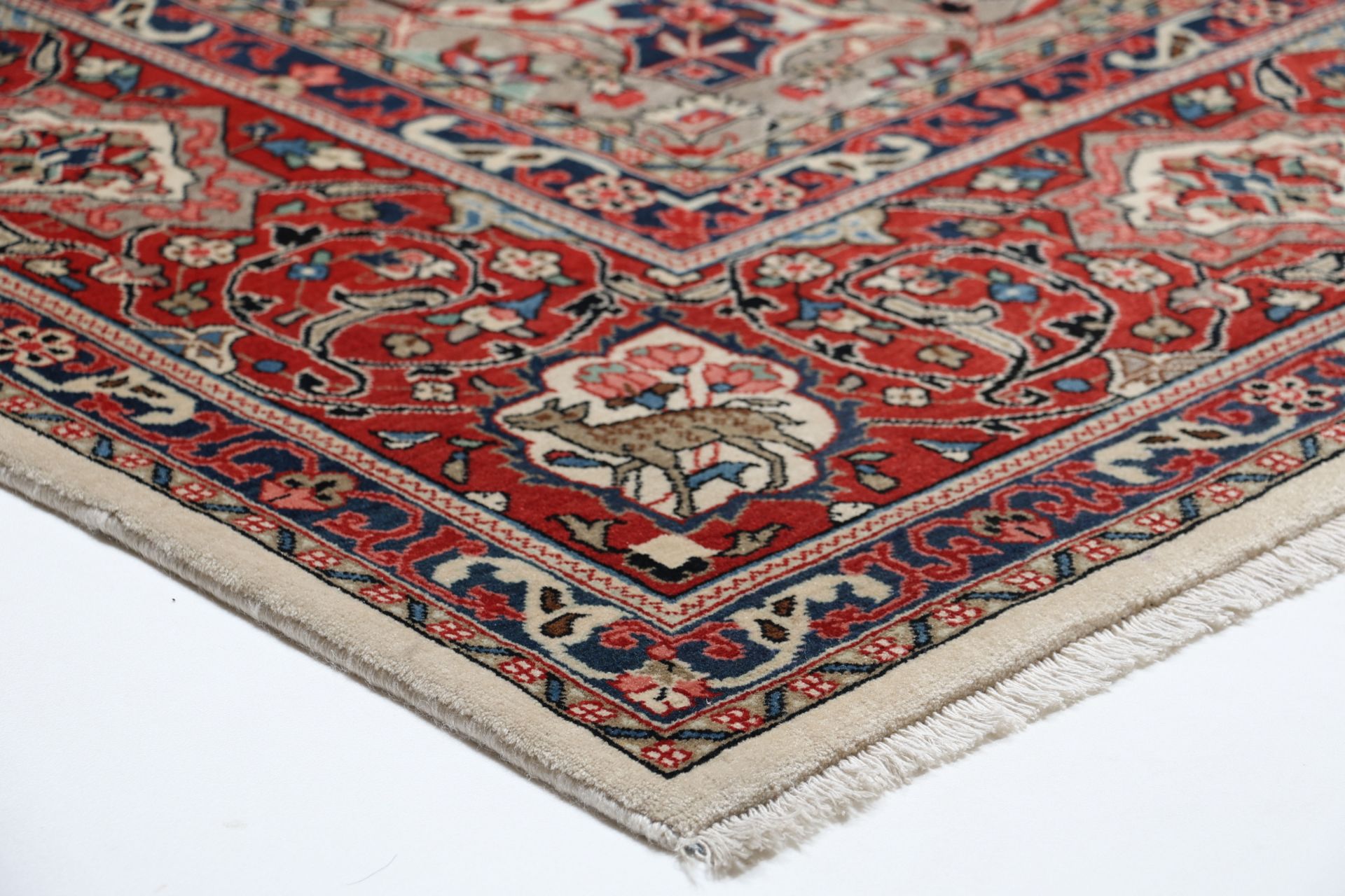 perserteppich-sarough-270-x-362-cm-schurwolle-handgeknupft-vintage-15 Handgeknüpfter Sarough Perserteppich 270 × 362 cm