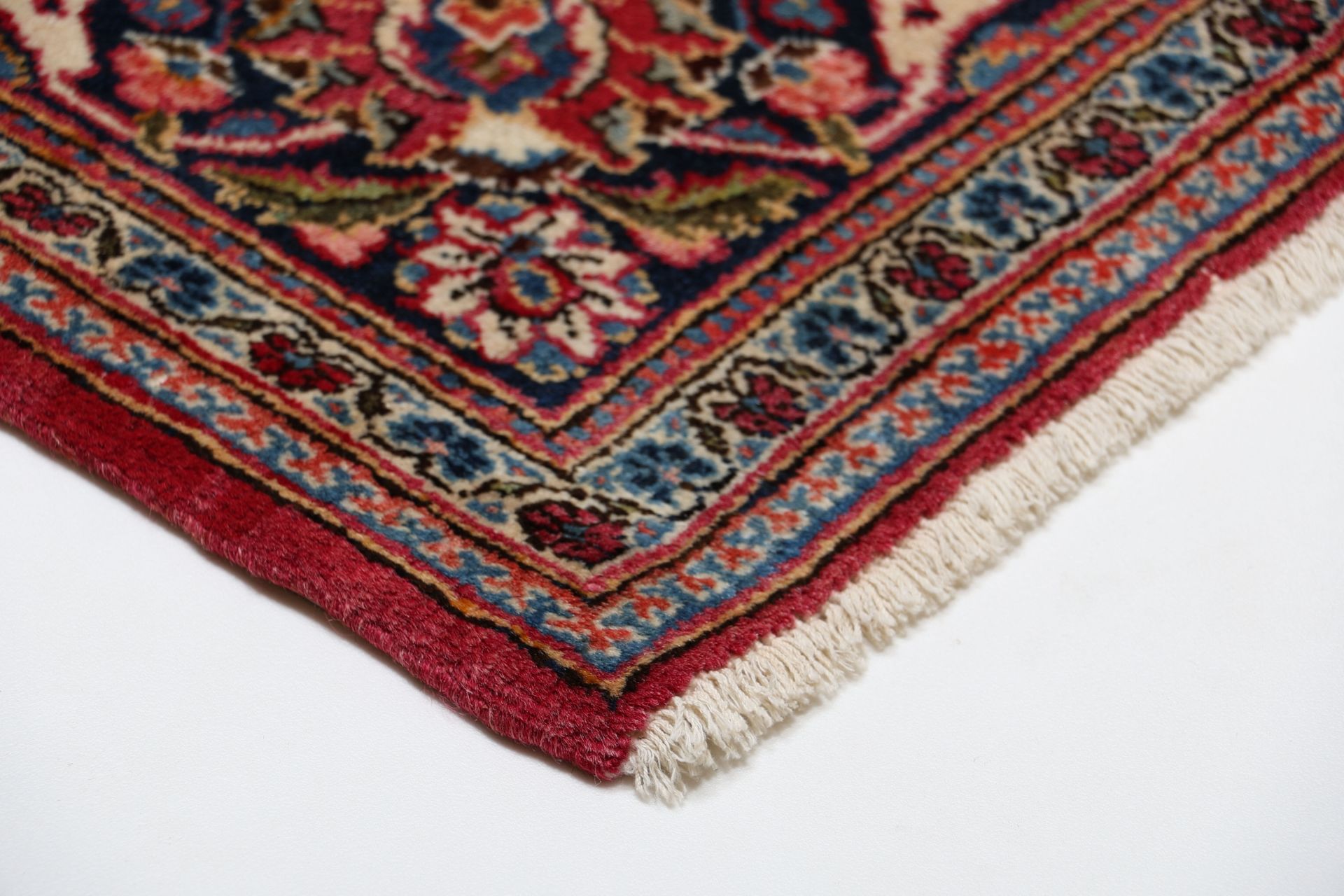 Kashan Perserteppich 133 × 219 cm aus Wolle, handgeknüpft