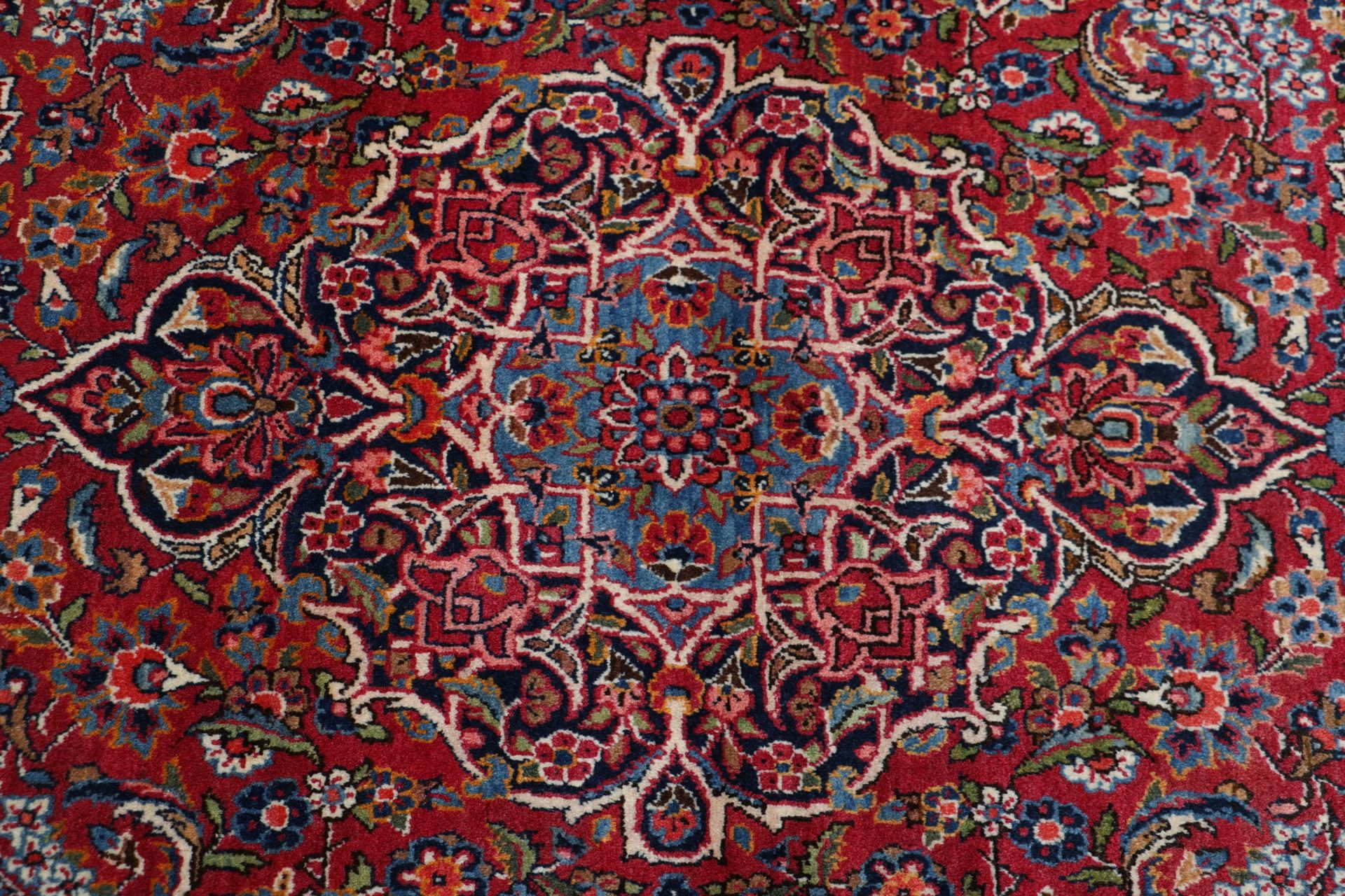 Kashan Perserteppich 133 × 219 cm aus Wolle, handgeknüpft