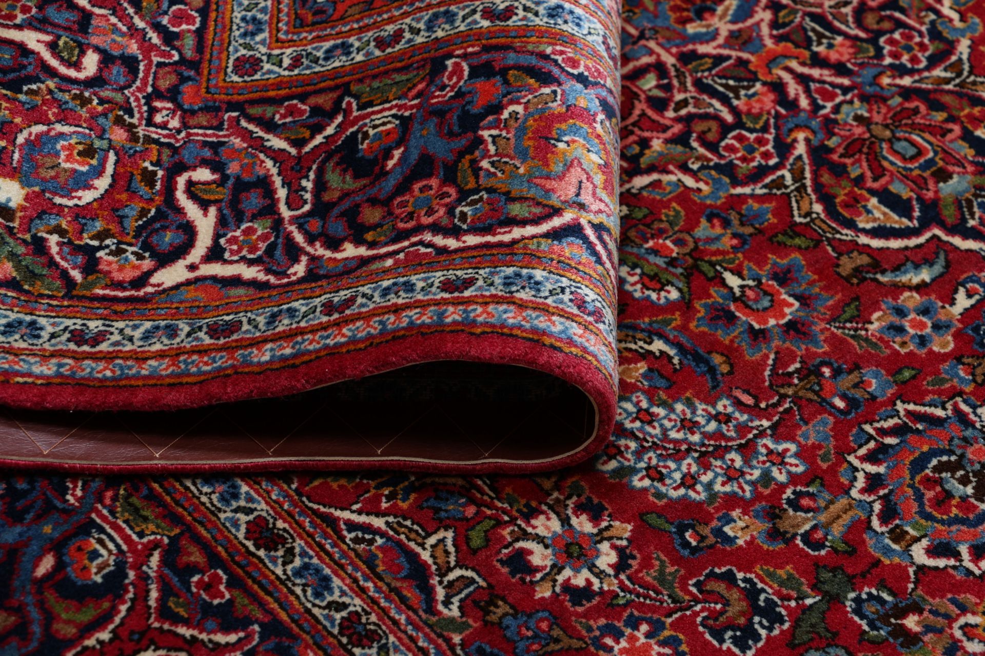 Kashan Perserteppich 133 × 219 cm aus Wolle, handgeknüpft