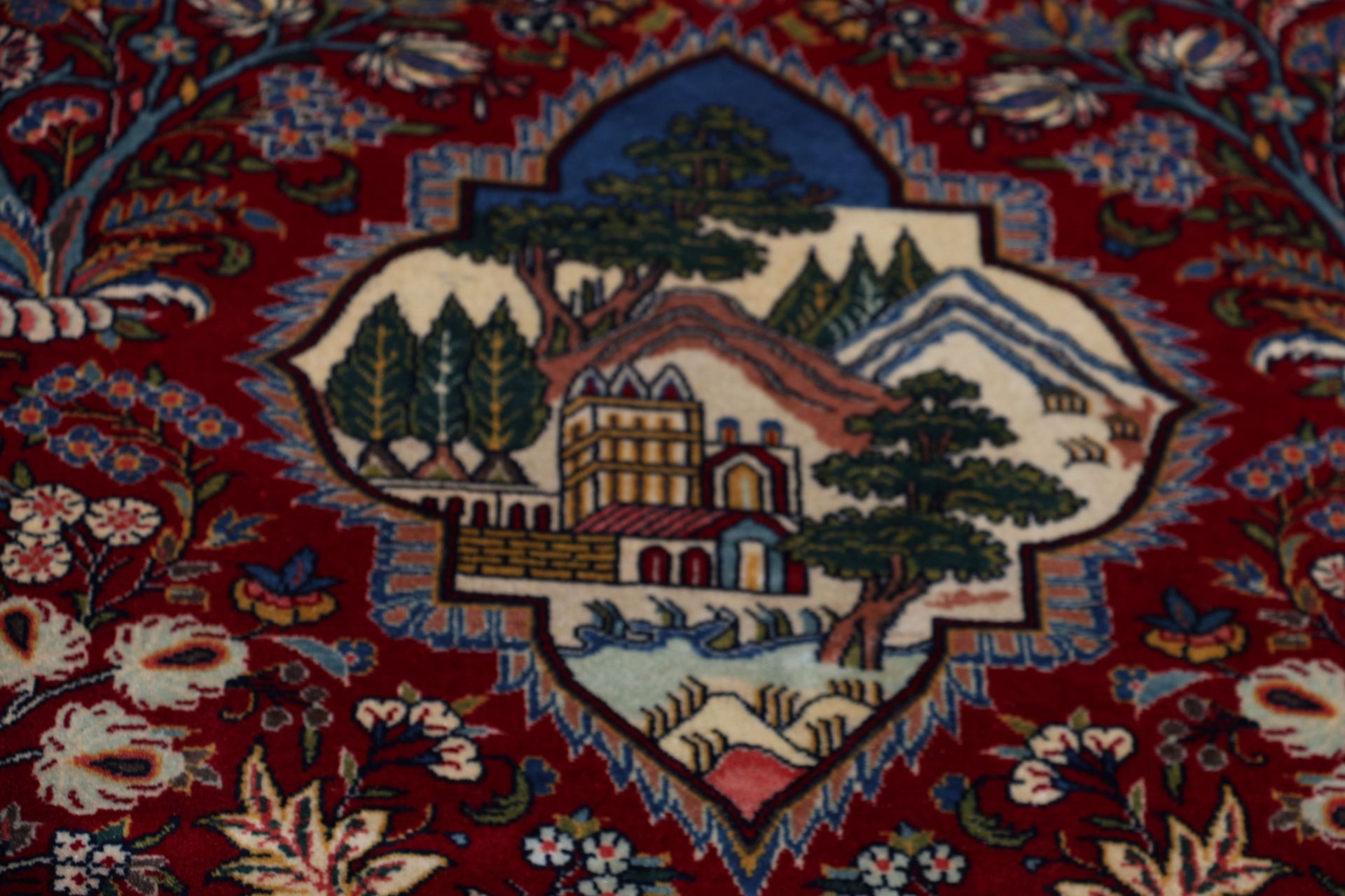 Kashan Perserteppich 130 × 205 cm aus Wolle, handgeknüpft