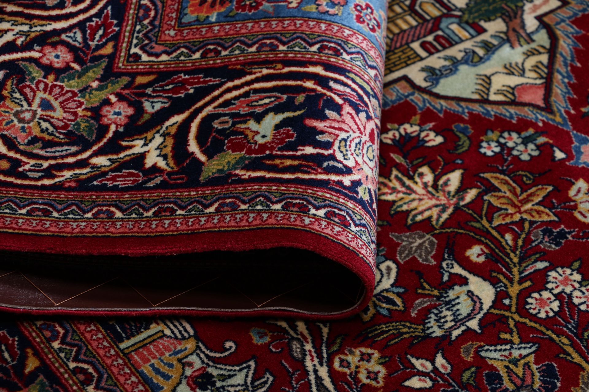 Kashan Perserteppich 130 × 205 cm aus Wolle, handgeknüpft