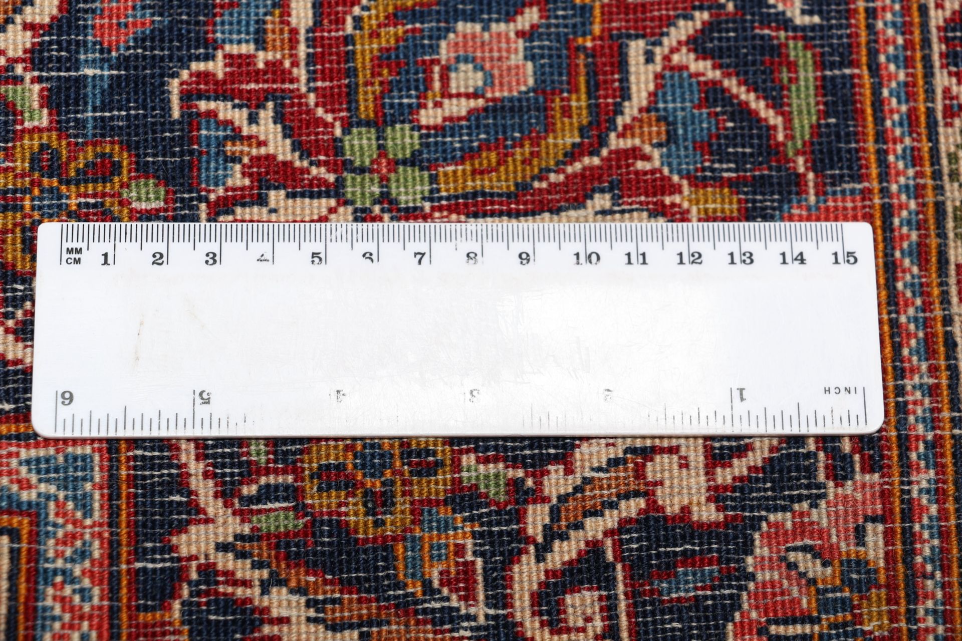 Kashan Perserteppich 140 × 213 cm aus Wolle, handgeknüpft
