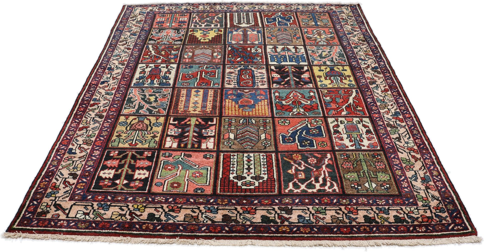 Antiker Bakhtiari Perserteppich, 162 × 205 cm, Wolle