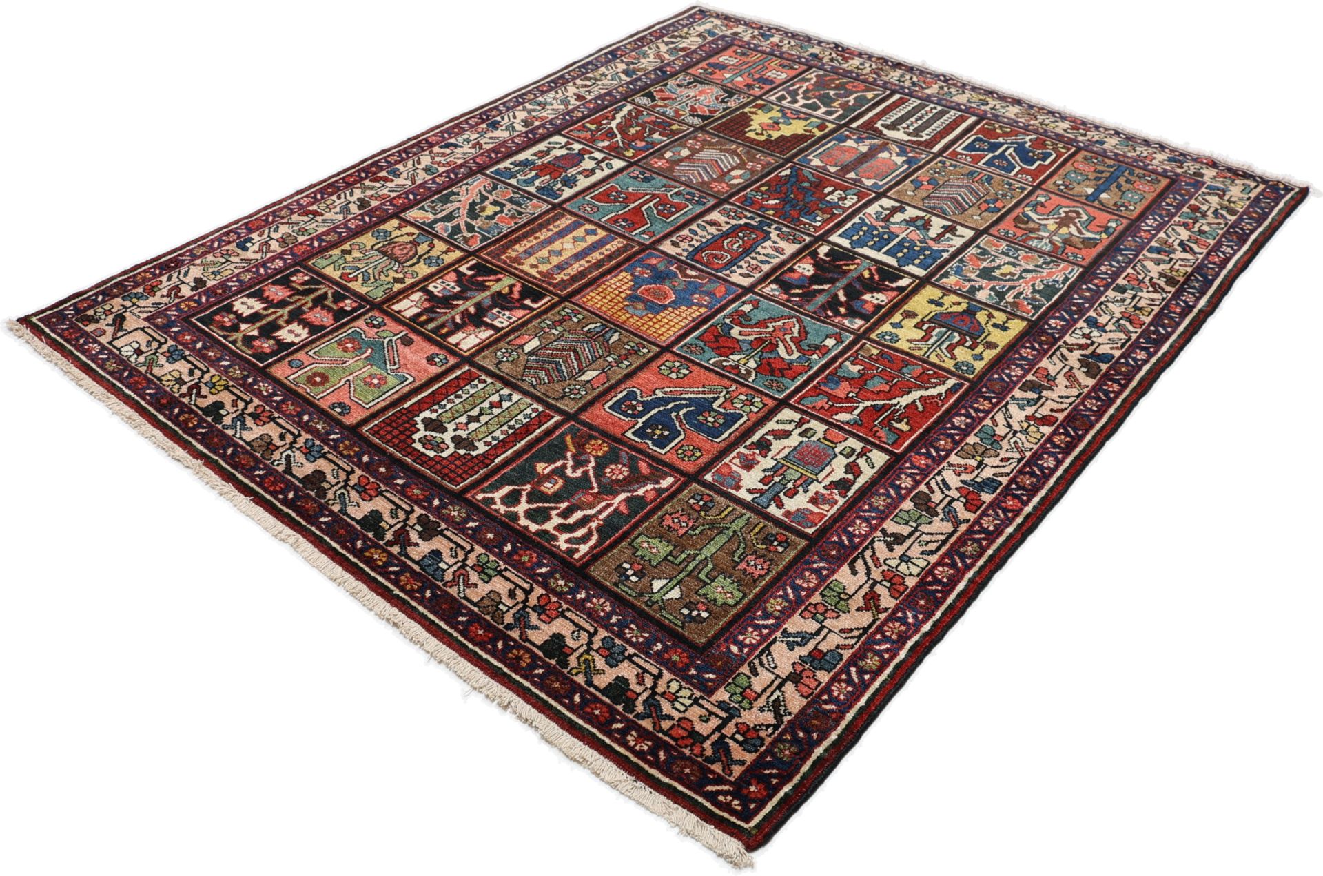 Antiker Bakhtiari Perserteppich, 162 × 205 cm, Wolle