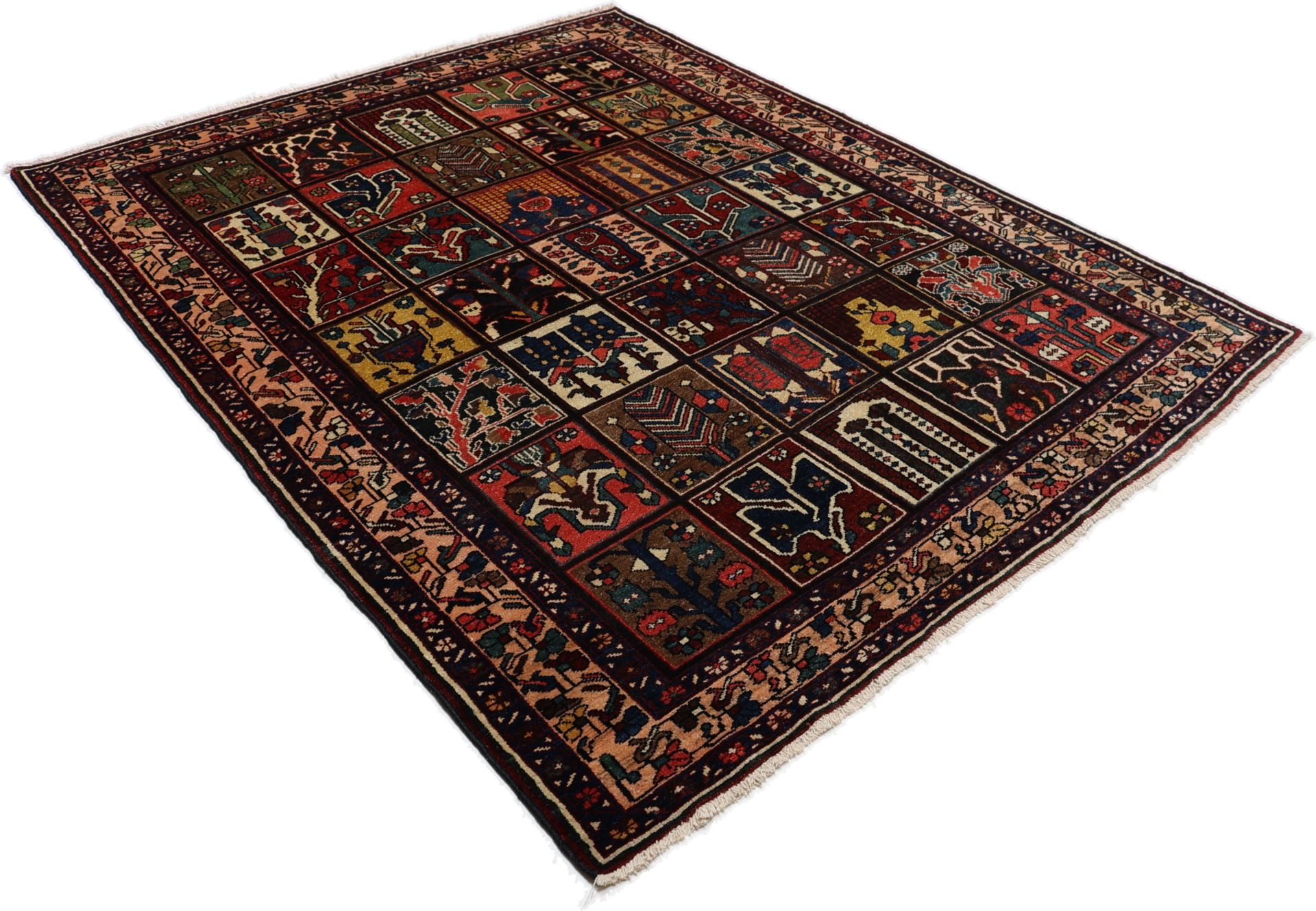Antiker Bakhtiari Perserteppich, 162 × 205 cm, Wolle