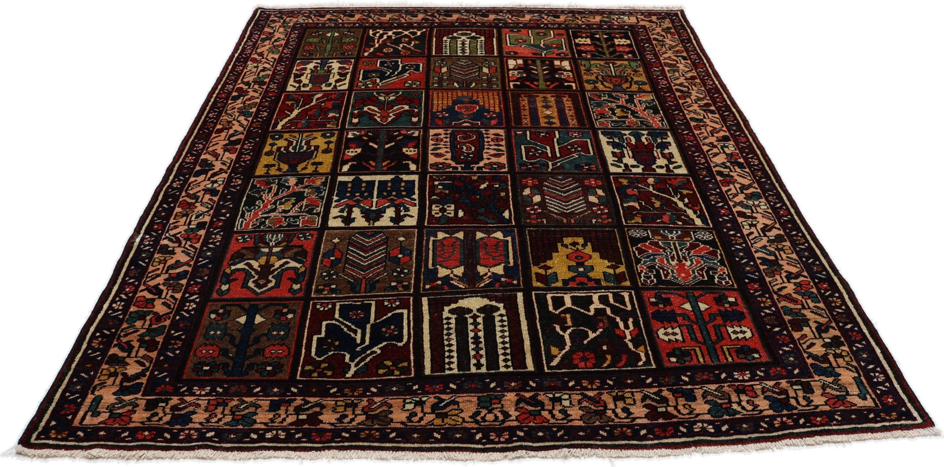 Antiker Bakhtiari Perserteppich, 162 × 205 cm, Wolle