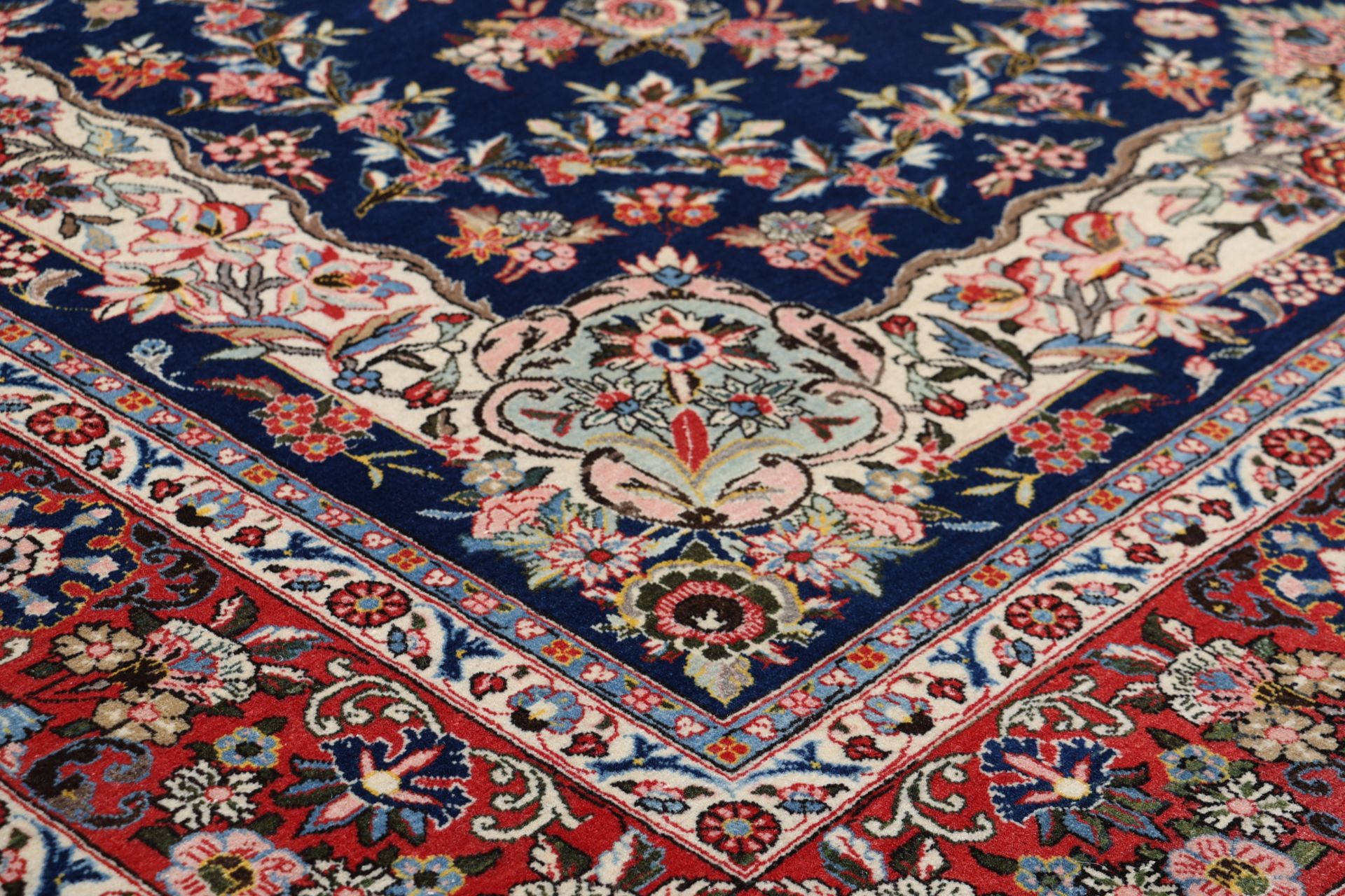 Handgeknüpfter Ghom Perserteppich, 257 × 380 cm, Wolle