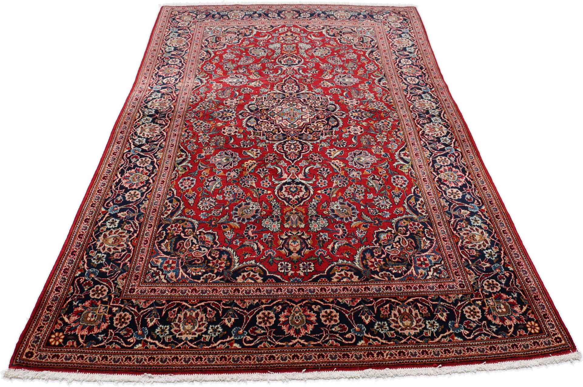 Kashan Perserteppich aus Iran, 127 × 220 cm
