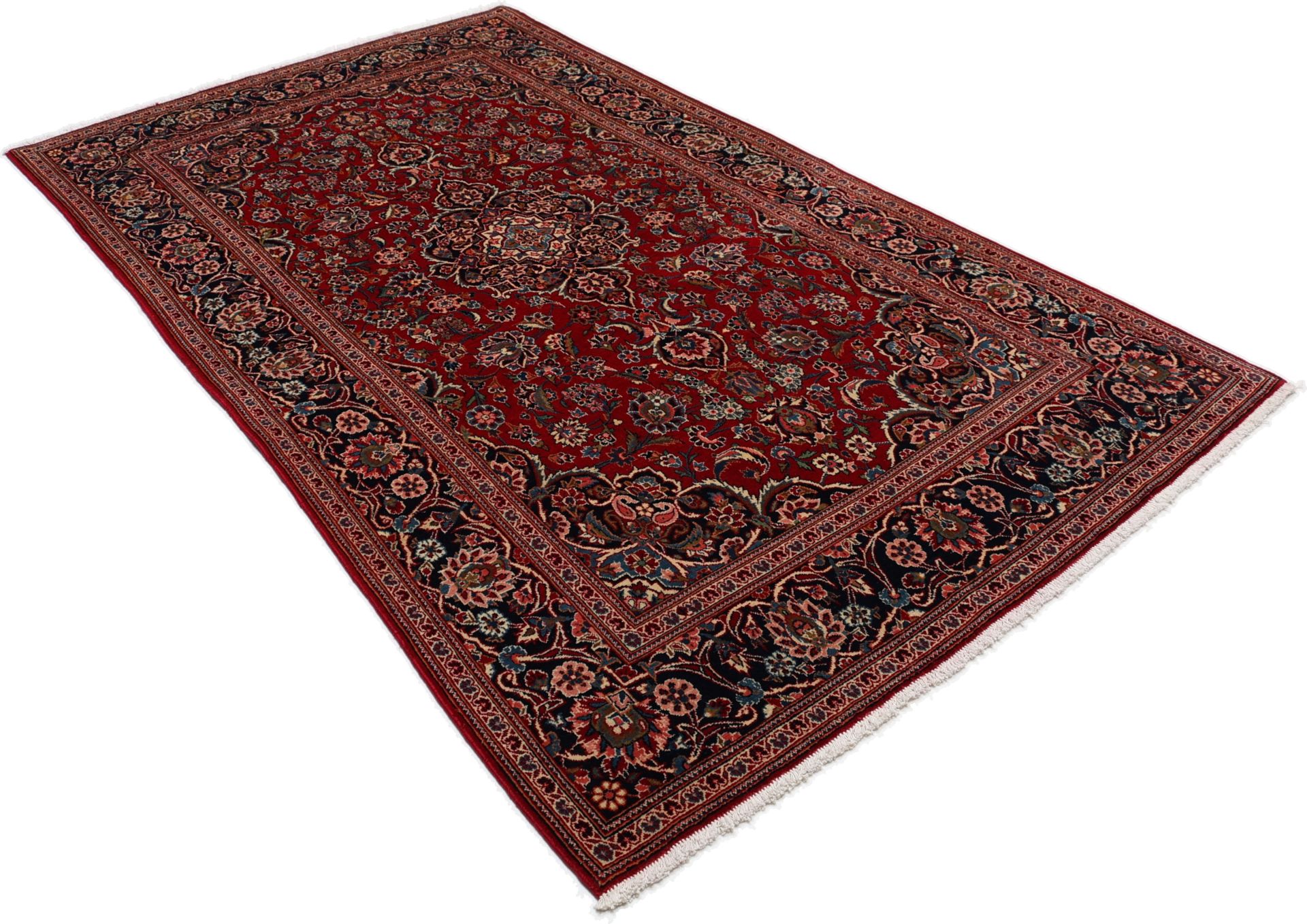 Kashan Perserteppich aus Iran, 127 × 220 cm