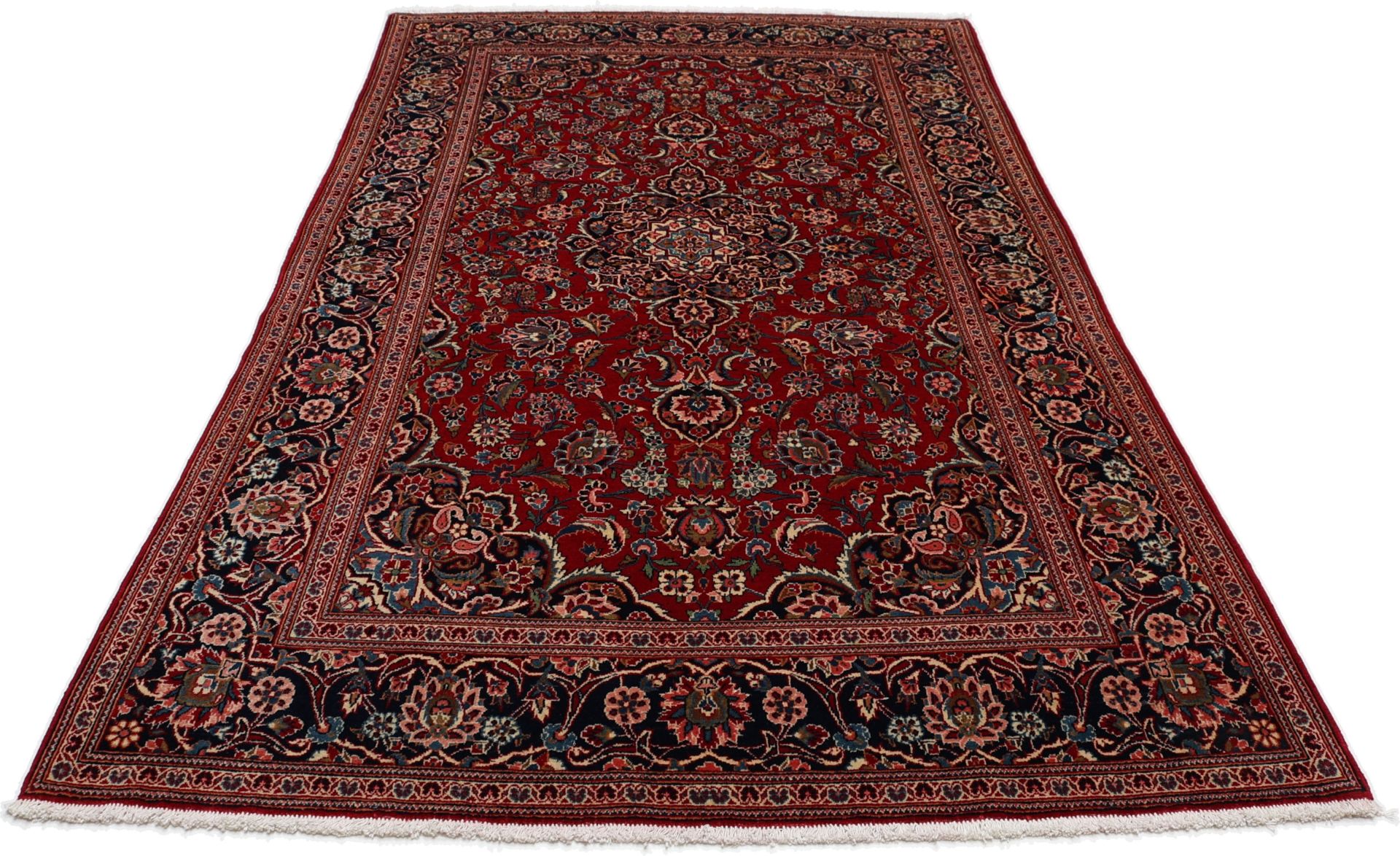 Kashan Perserteppich aus Iran, 127 × 220 cm