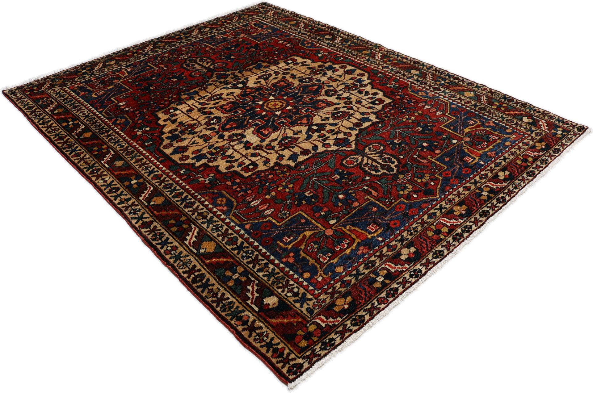 Bakhtiari Perserteppich antik, 163 × 205 cm, Wolle