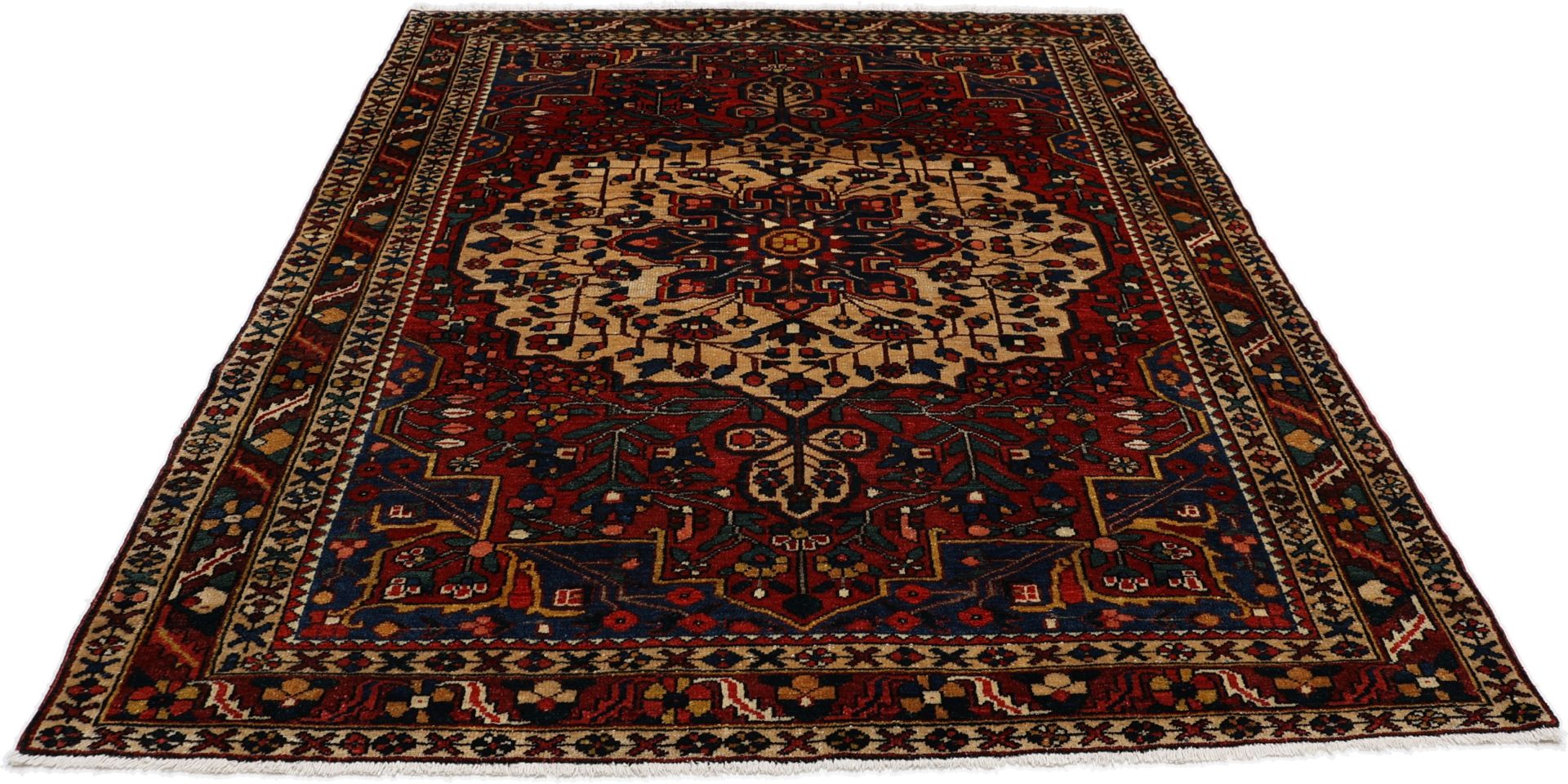 Bakhtiari Perserteppich antik, 163 × 205 cm, Wolle