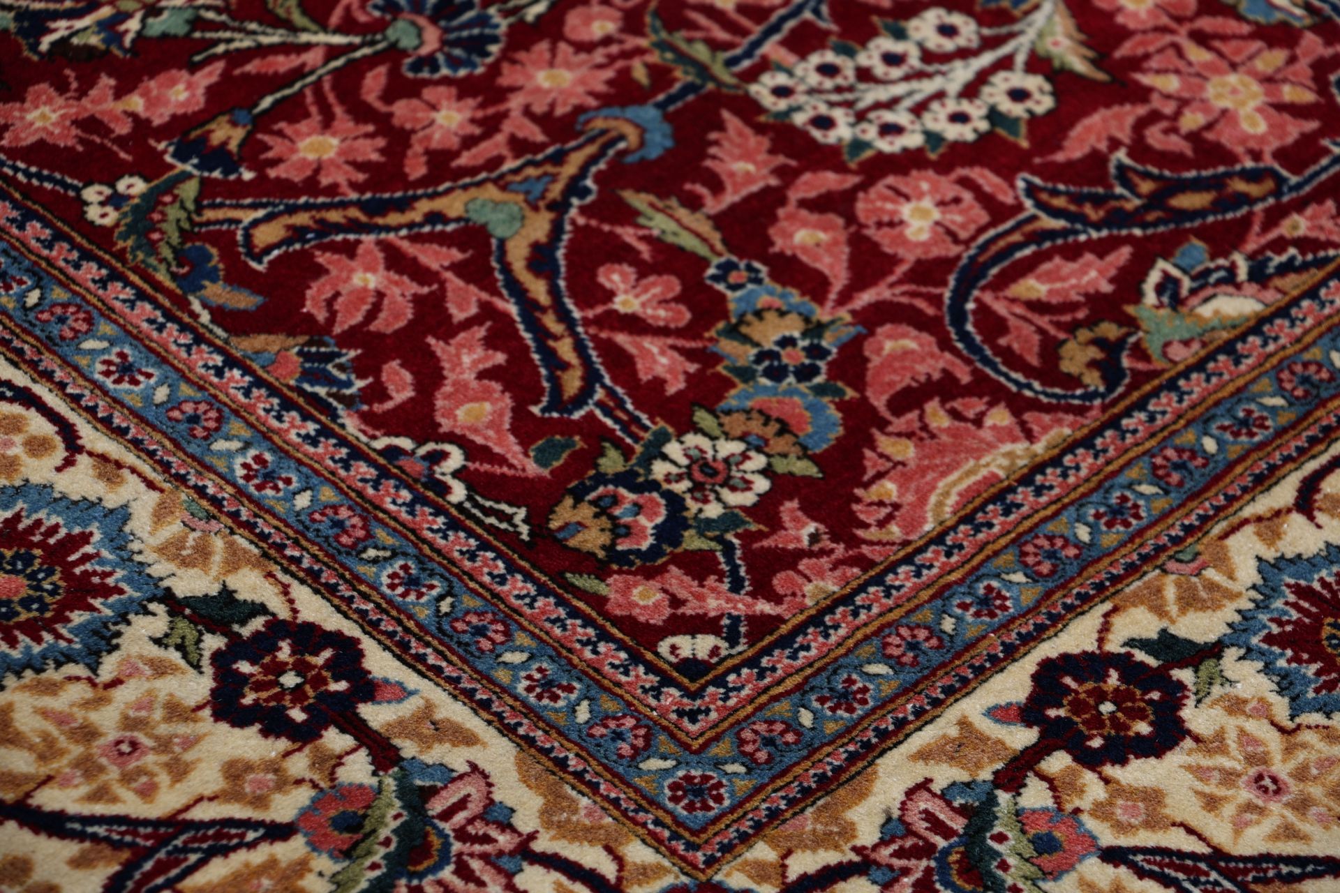 Kashan Perserteppich antik, 137 × 218 cm, Wolle