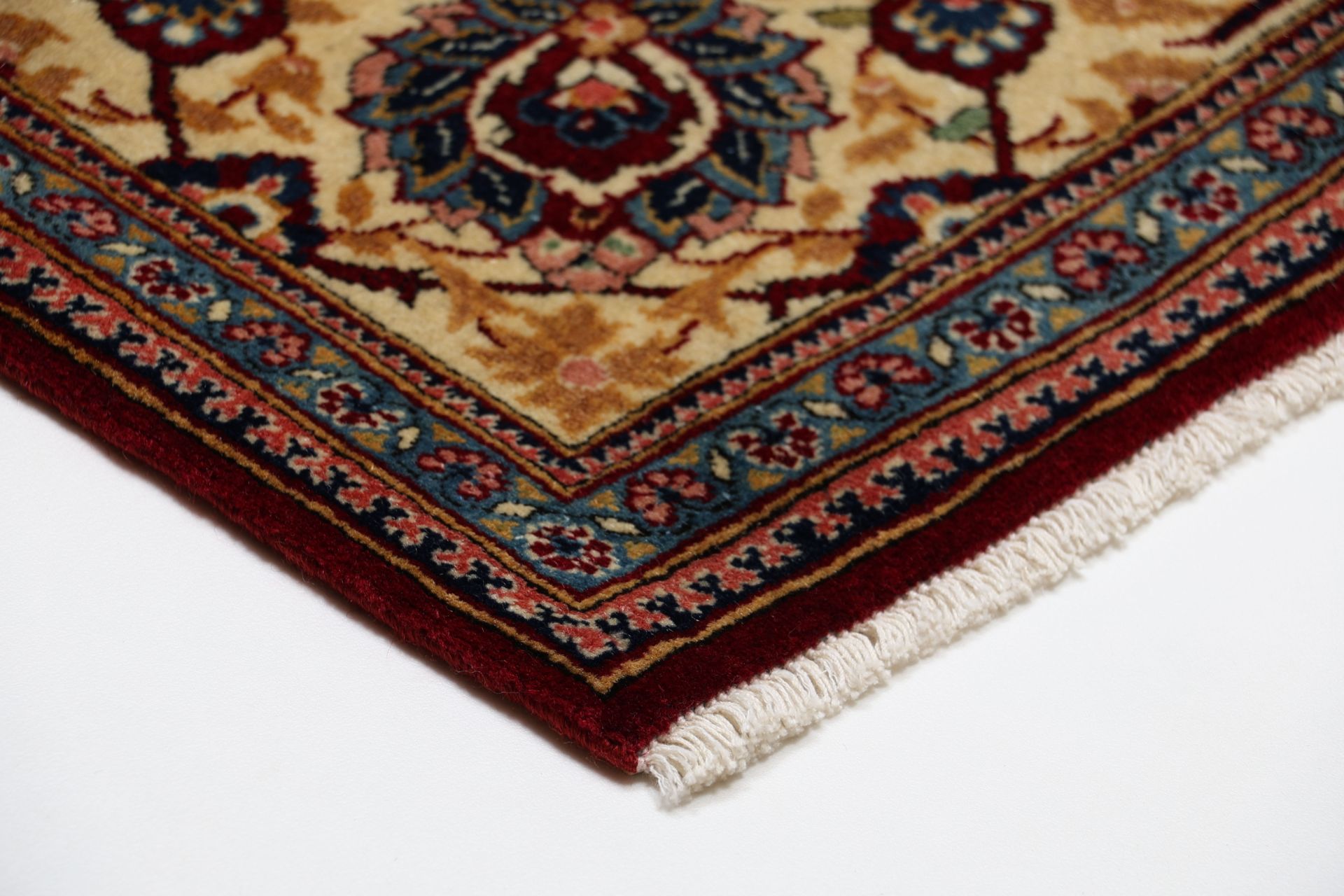 Kashan Perserteppich antik, 137 × 218 cm, Wolle