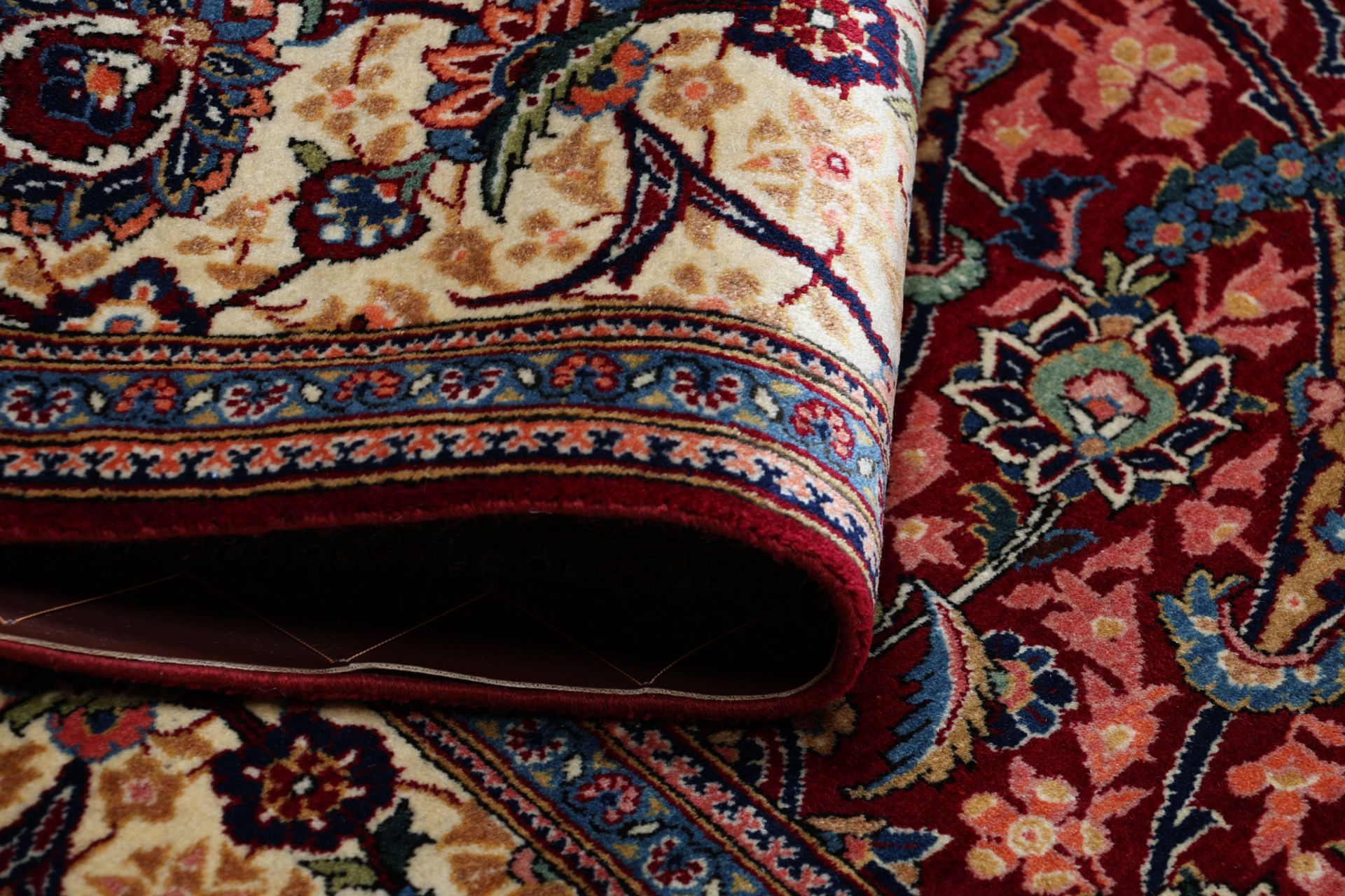 Kashan Perserteppich antik, 137 × 218 cm, Wolle
