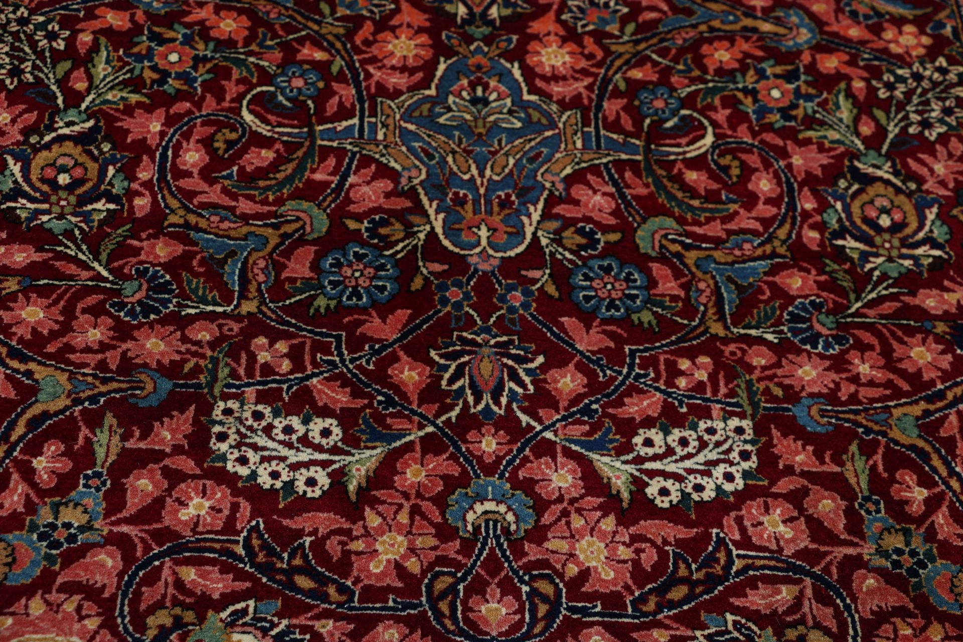 Kashan Perserteppich antik, 137 × 218 cm, Wolle