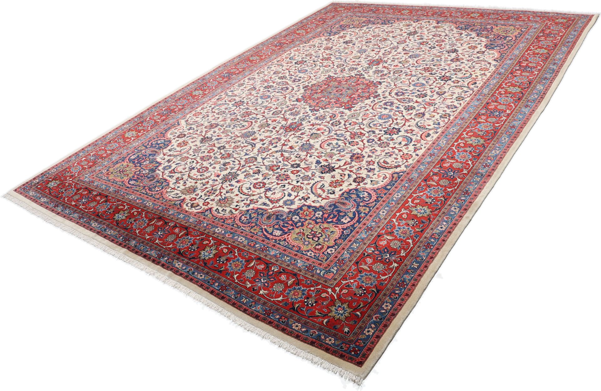 Handgeknüpfter Sarough Perserteppich 272 × 376 cm