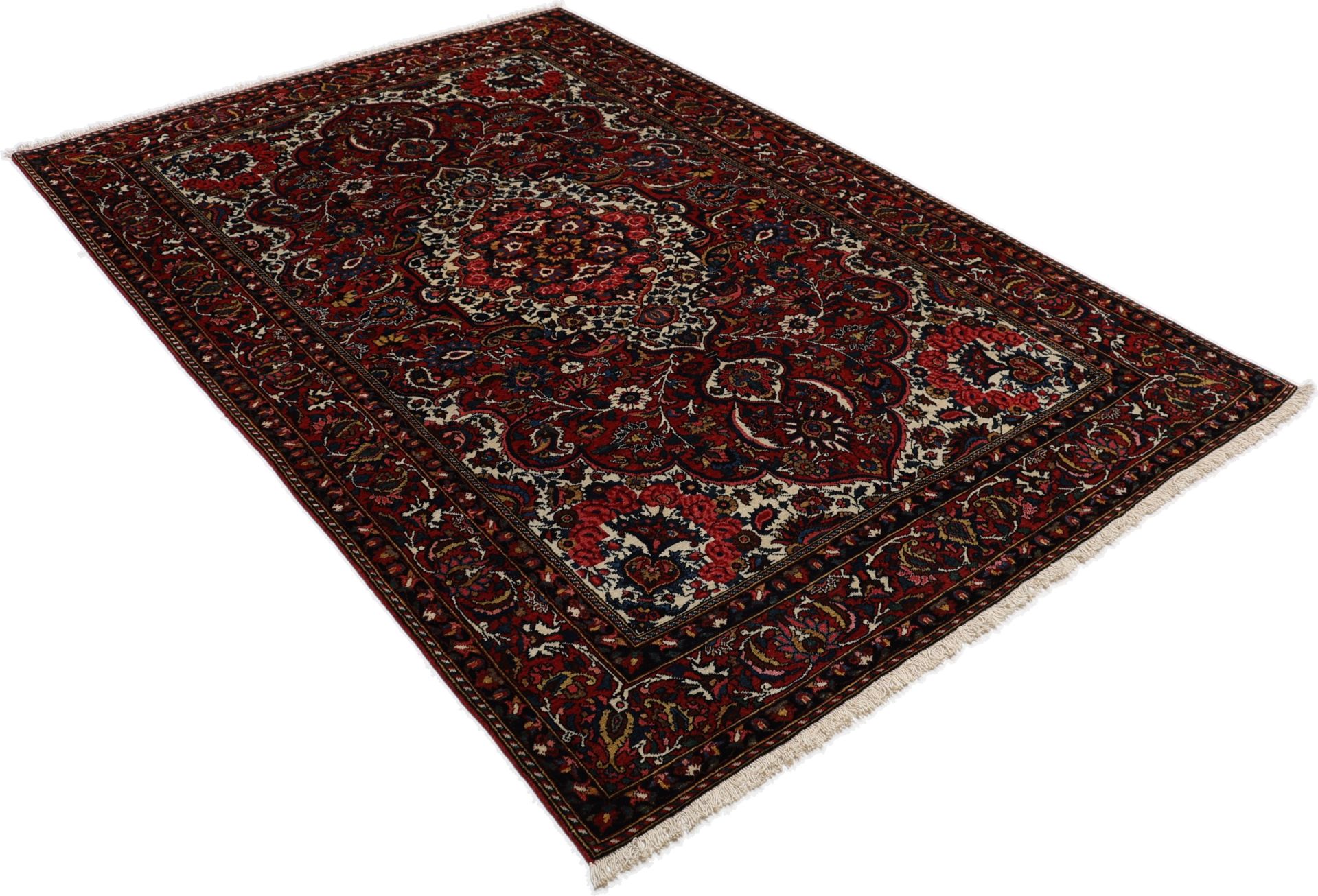 Antiker Bakhtiari Perserteppich, 140 × 216 cm, Wolle
