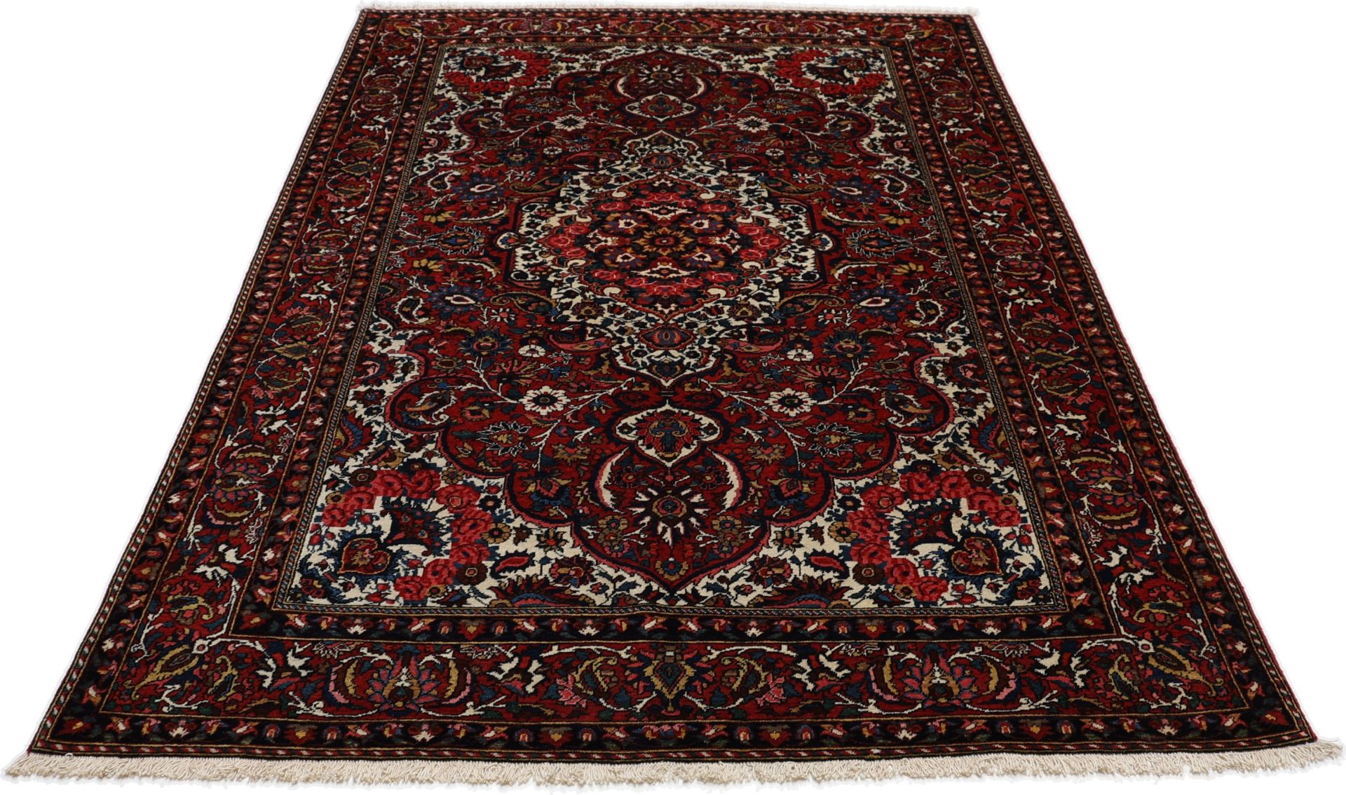 Antiker Bakhtiari Perserteppich, 140 × 216 cm, Wolle