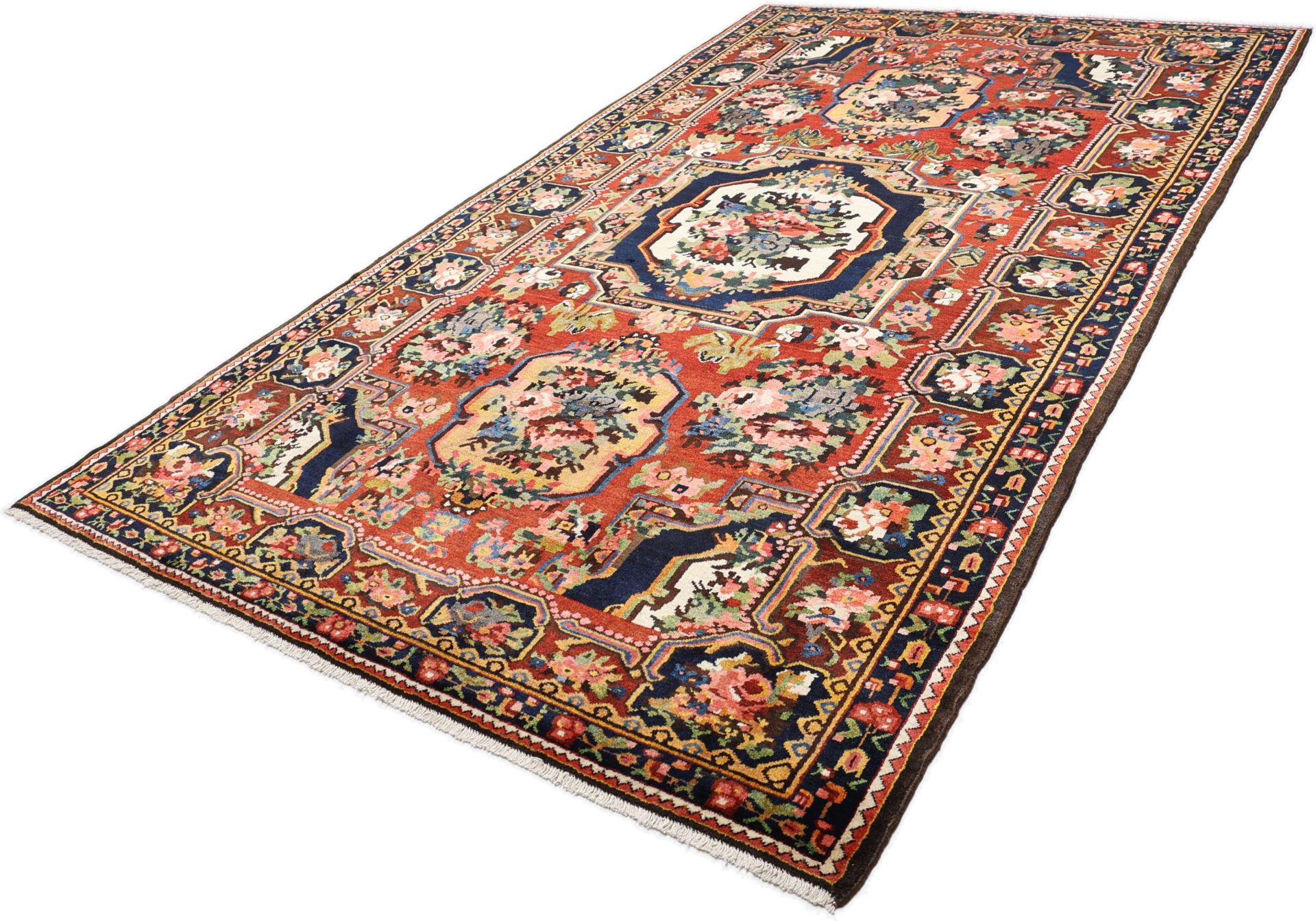 perserteppich-bachtiar-215-x-355-cm-schurwolle-handgeknupft-antik-8 Handgeknüpfter Bakhtiari Perserteppich 215 × 355 cm