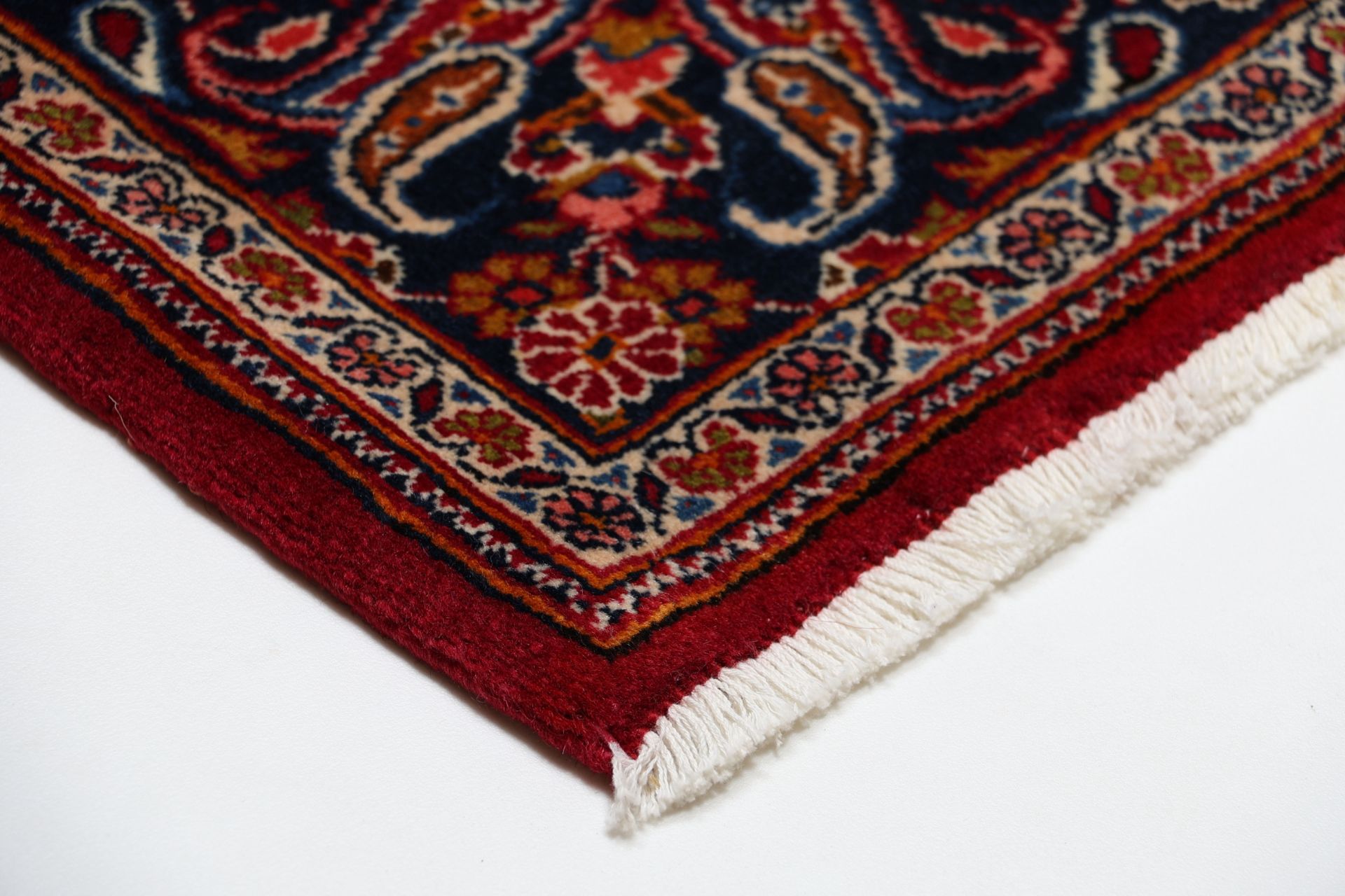 Kashan Perserteppich 142 × 211 cm aus Wolle, handgeknüpft