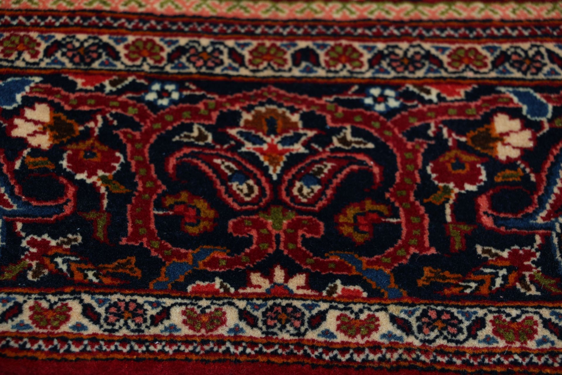 Kashan Perserteppich 142 × 211 cm aus Wolle, handgeknüpft