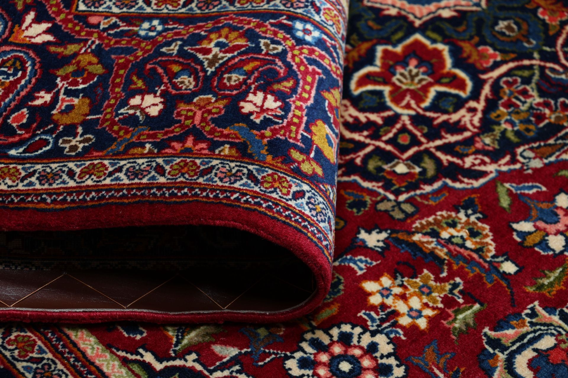Kashan Perserteppich 142 × 211 cm aus Wolle, handgeknüpft