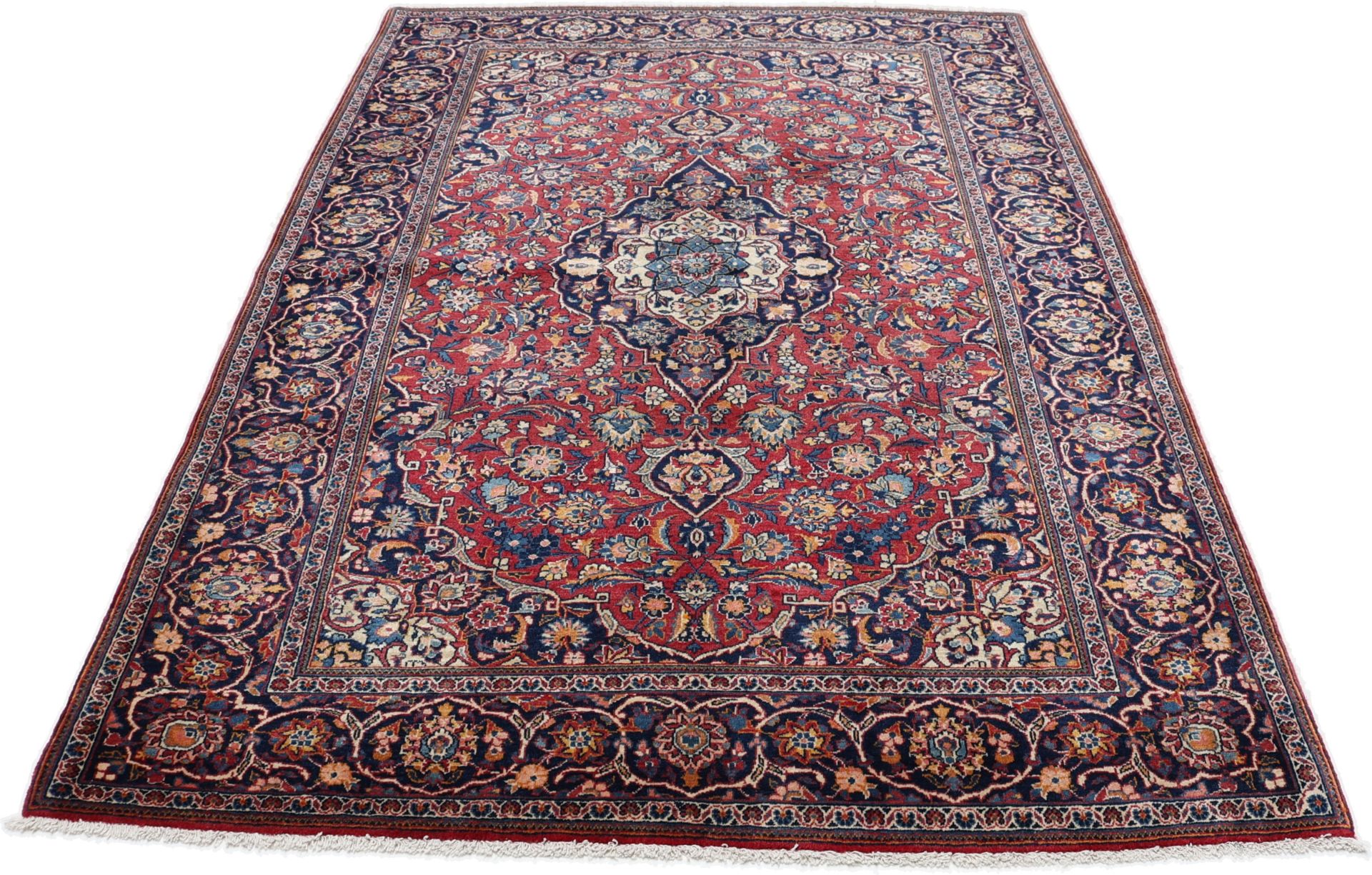 Kashan Perserteppich aus Iran, 130 × 198 cm