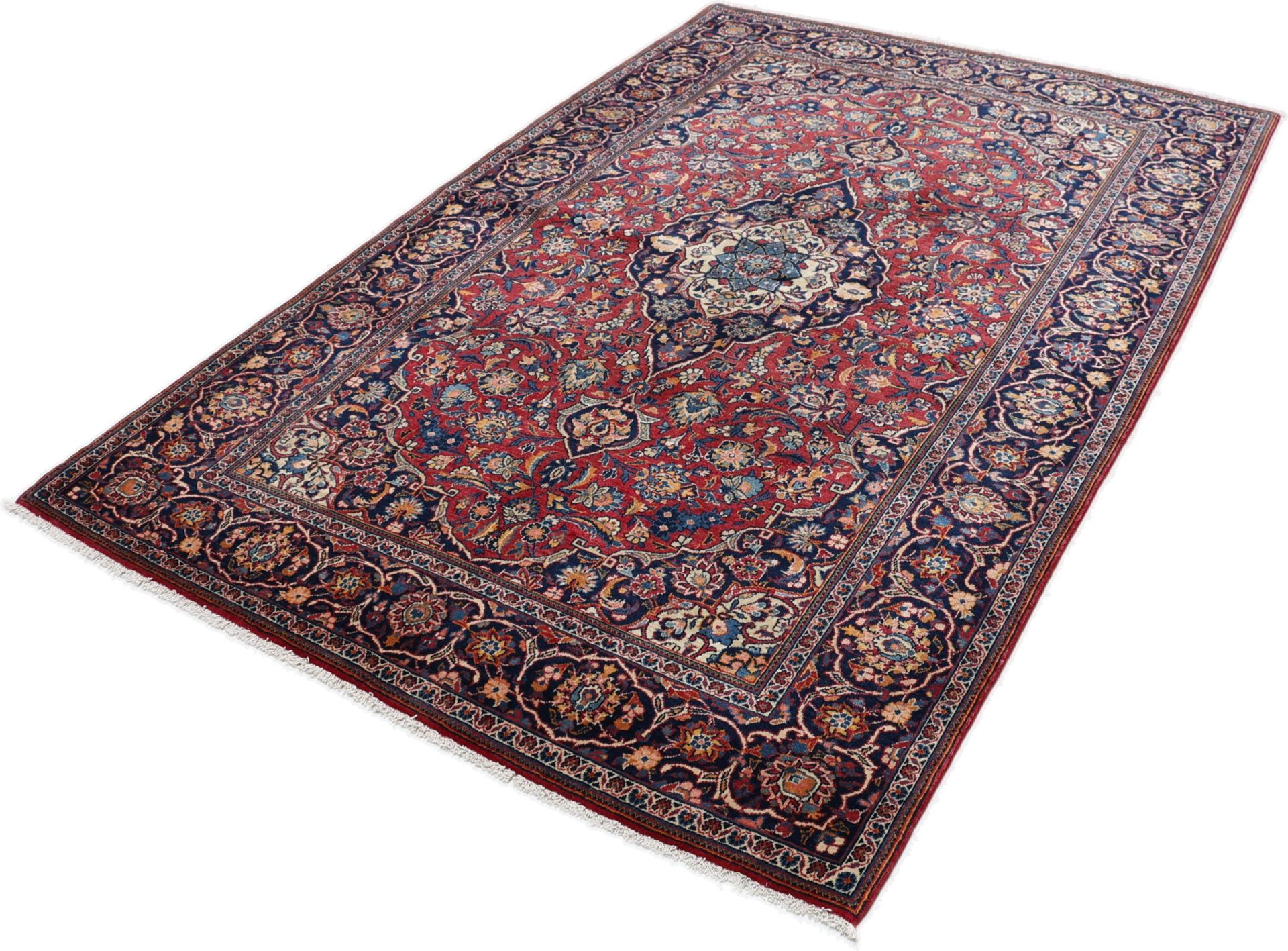 Kashan Perserteppich aus Iran, 130 × 198 cm